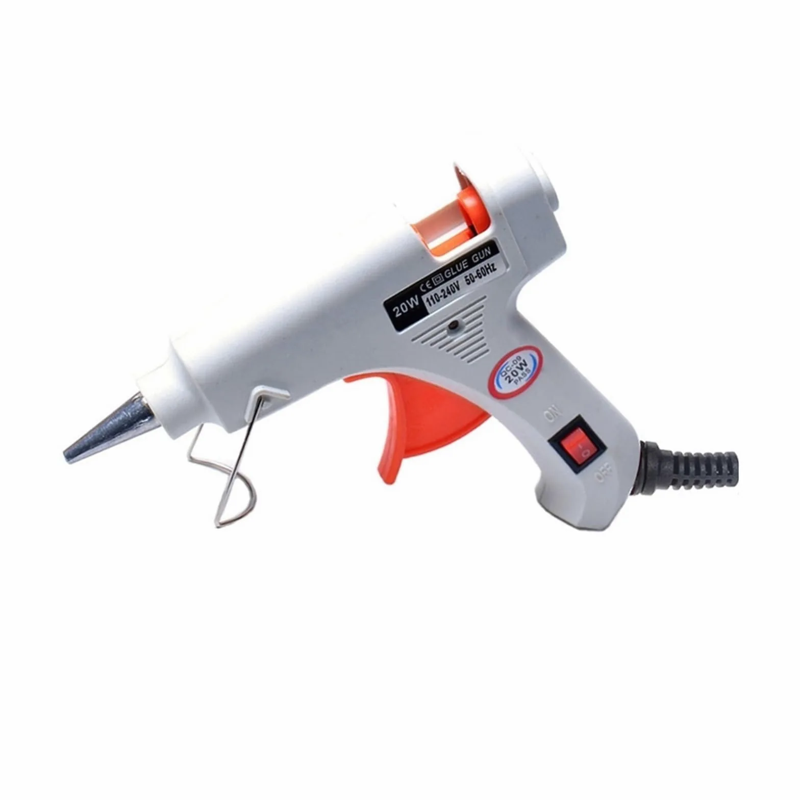 Pistolet do klejenia na gorąco 20 W z 20 patyczkami do klejenia, mini narzędzie do naprawy DIY, szybkie nagrzewanie, termiczny, do użytku domowego i przemysłowego