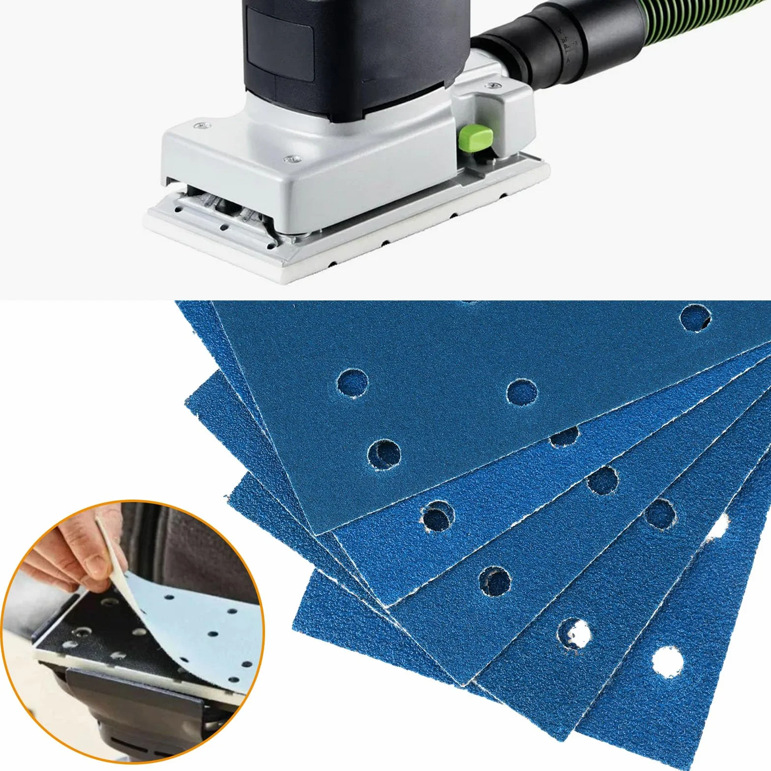 50 szt. 80 x 133 mm wodoodporne arkusze szlifierskie ziarnistość 60 80 100 120 180 ziarnistość kompatybilne z Festool