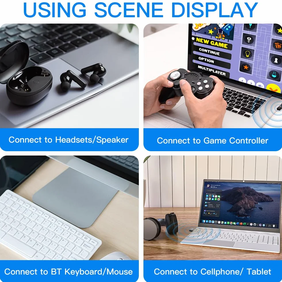AXFEE Adapter Bluetooth 5.4 USB Dongle Obsługuje Windows 11/10/8.1