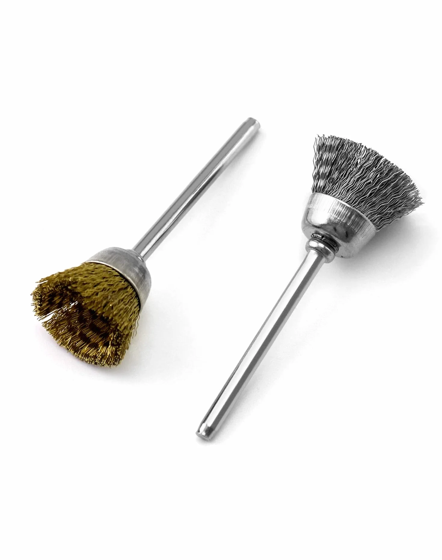 QWORK® 36 sztuk szczotek drucianych, mosiężne szczotki do czyszczenia i szlifowania, kompatybilne z uchwytem 3 mm Dremel
