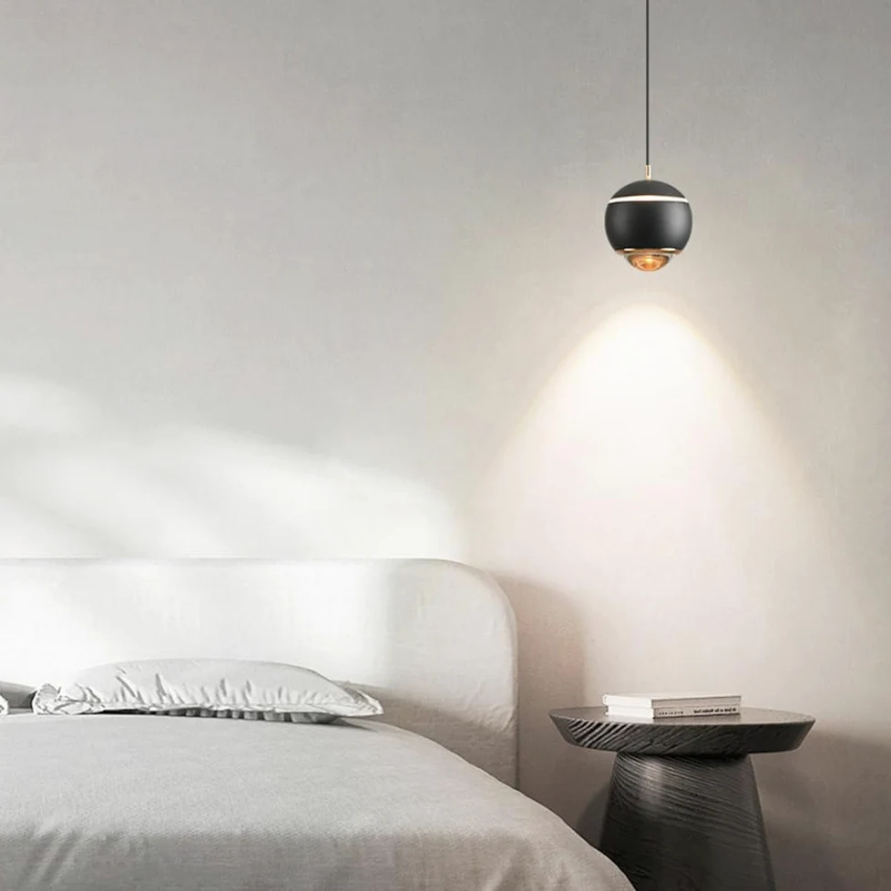 Nordycki żyrandol LED przy łóżku w sypialni, nowoczesny minimalistyczny żyrandol aluminiowy do salonu, jadalni, odpowiedni do gabinetu, baru, hotelu, biznesu, oprawa oświetleniowa.