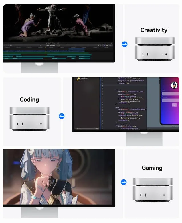 ORICO Minimate M4 2TB kompatybilny z Mac mini M4, Windows - przenośny dysk SSD NVMe z