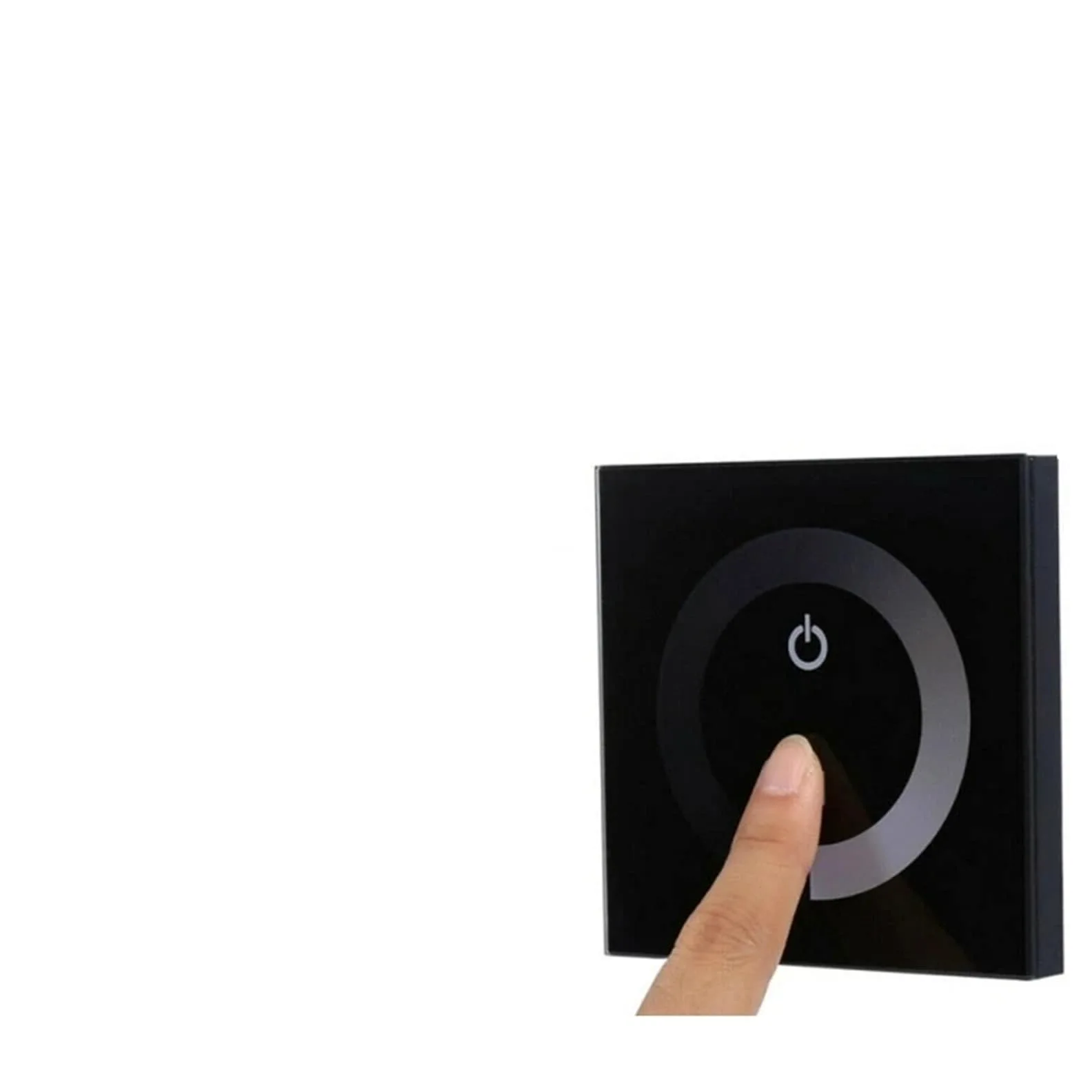 Inteligentny włącznik światła, 12V-24V Panel dotykowy Diody LED Ściemniacz Inteligentny kontroler montowany na sprzęcie DC(Black)