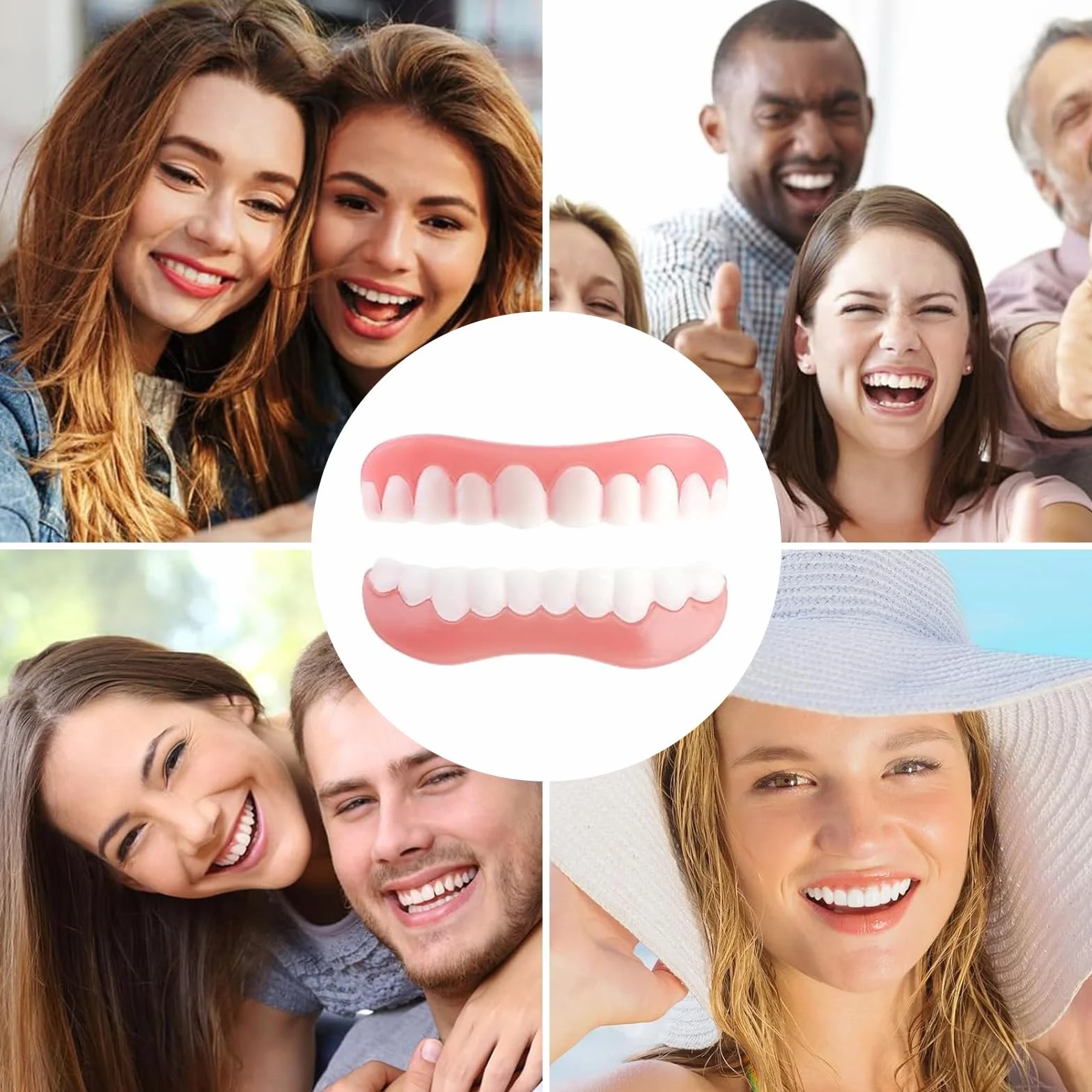2Pairs Silicone Reline Denture Set, Denture Silicone Reline Kit，Professional Silicone Reline Kit for Dentures for Everyone