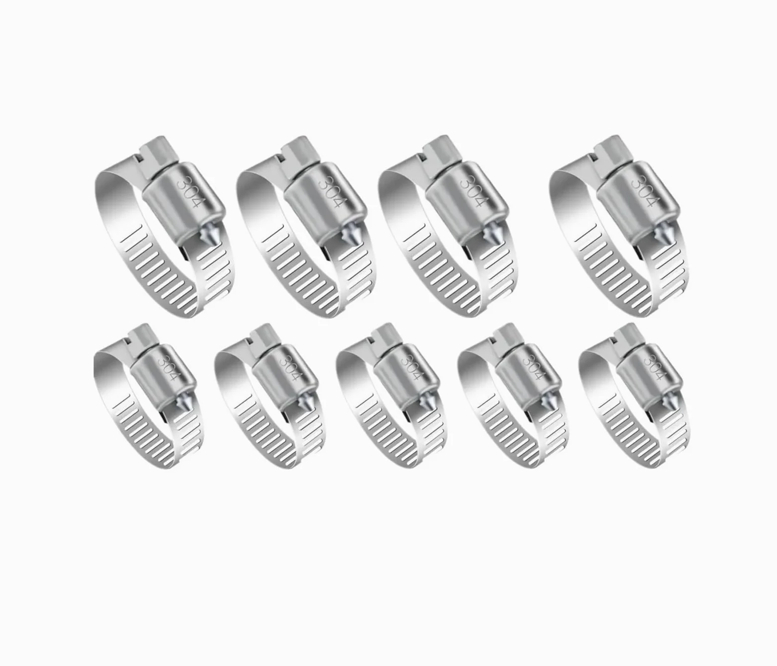 24 Szt. Zaciski Do Węży Regulowany Metalowy Klips 304 Śruba Ze Stali Nierdzewnej Opaska Zaciskowa Przewodu Paliwowego Samochodu 6-51mm Przekładnia Ślimakowa