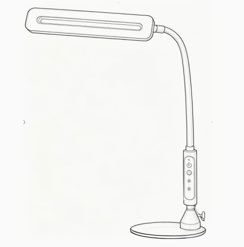 Lermende Lampa biurkowa LED z zaciskiem White-TS