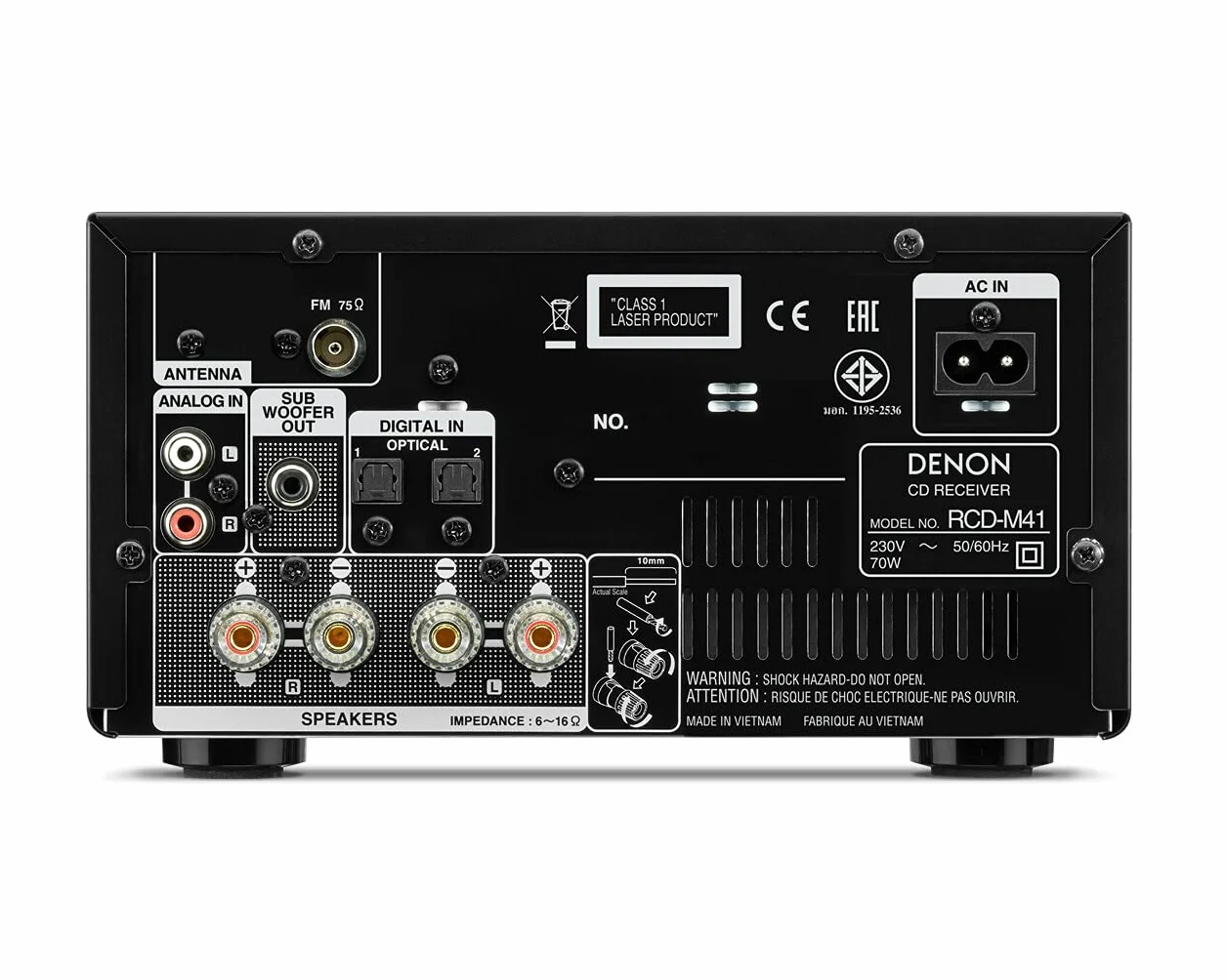 Denon D-M41 D-M41BK Zestaw Hi-Fi Czarny