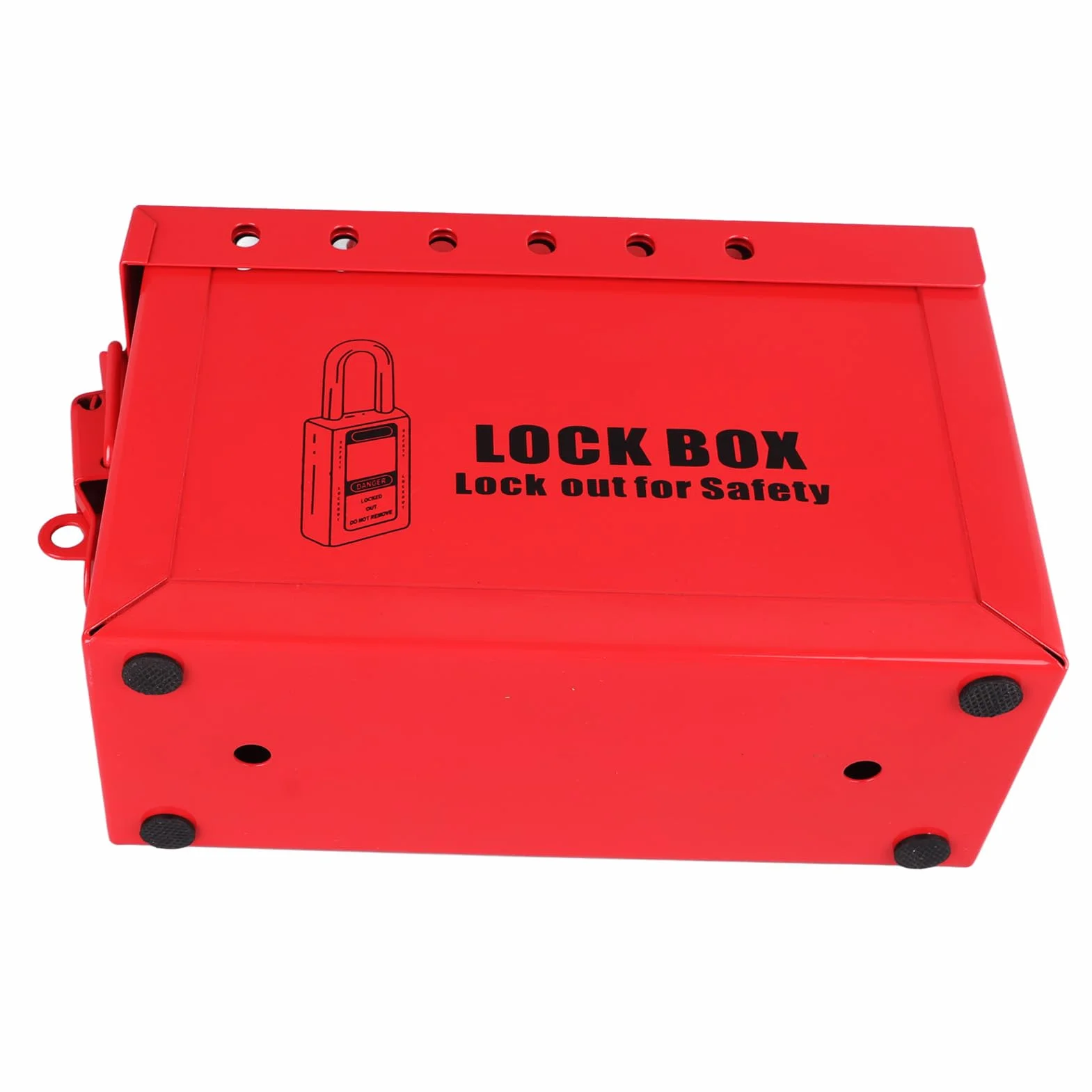 498A Red Lockout Tagout Box, Wytrzymała Konstrukcja, pojemność 12 Kłódek, Wszechstronna Blokada Wyłącznika, Blokada Zaworu