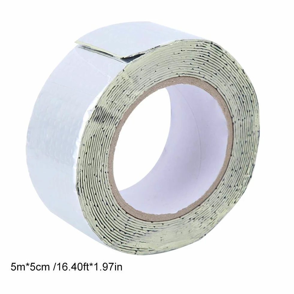 BUTYL TAPE - taśma naprawcza do rur odpływowych, wielofunkcyjna taśma wodoodporna z gumy butylowej do naprawy rur dachowych, 5 m 5 cm