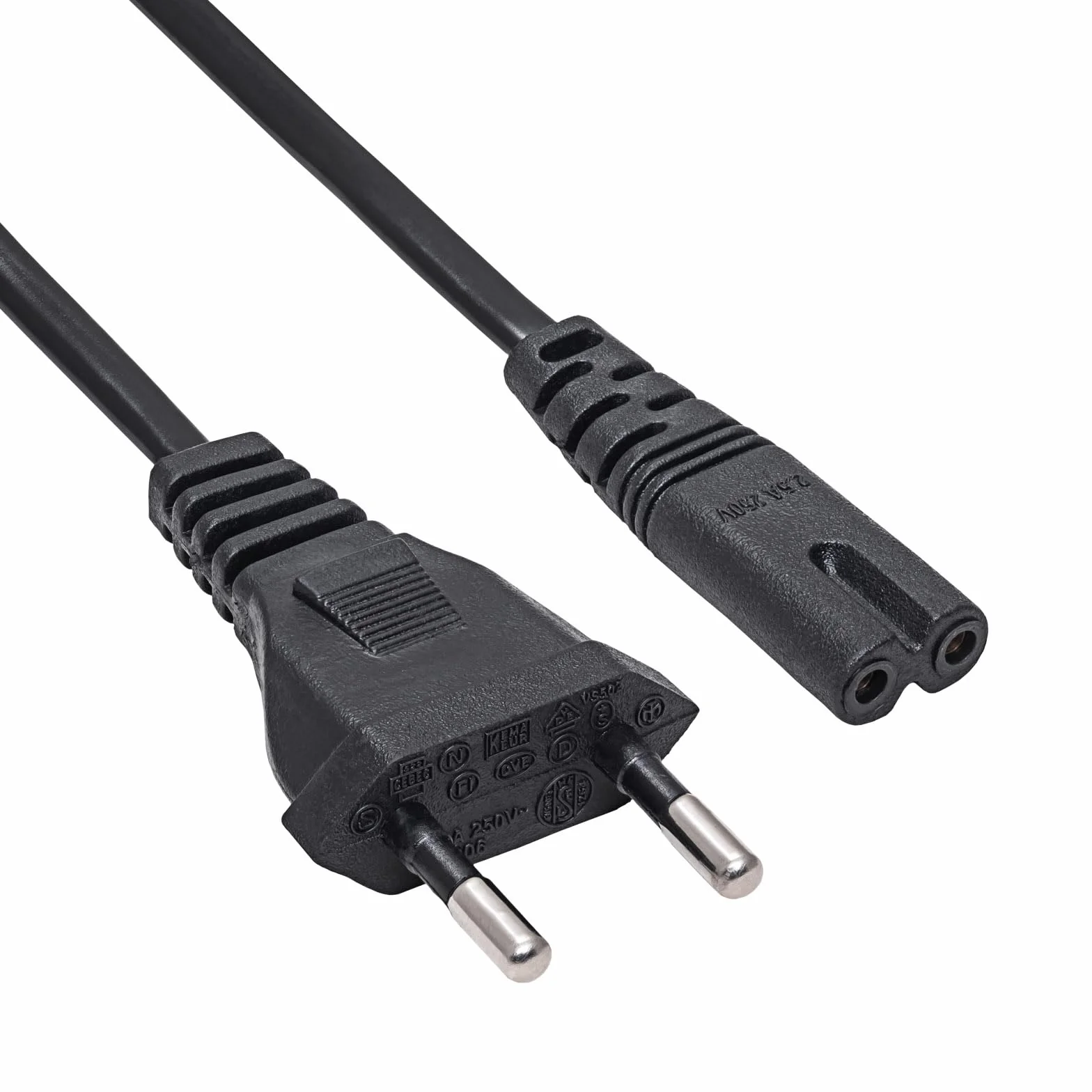 Kabel zasilający ósemka Akyga AK-RD-04A do PC IEC C7 – CEE 7/16 Europlug 0.5m