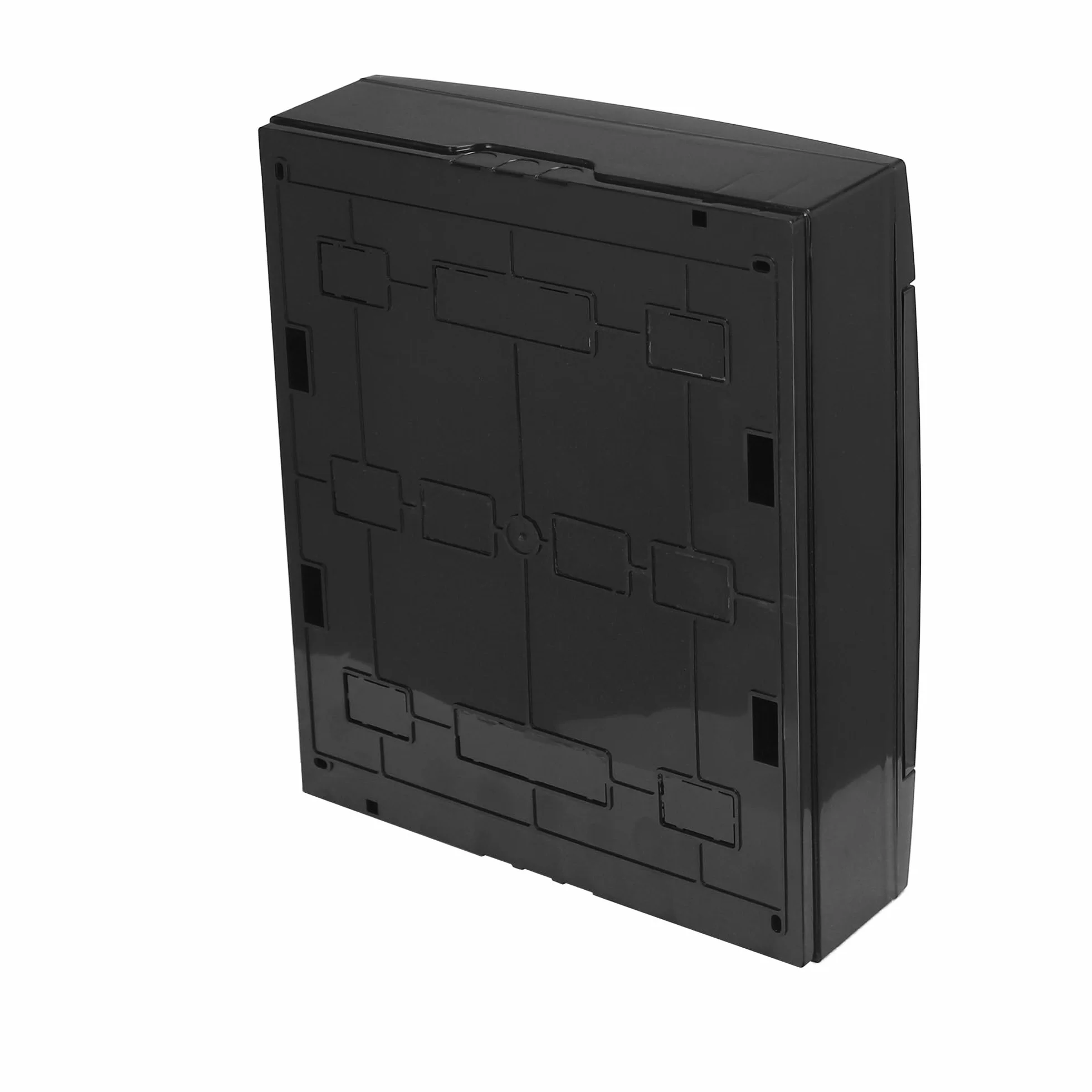 Rozdzielnica Elektryczna Natynkowa 2 Rzędy 24 Modułów 112,5x286x340,5 mm IP40 - Czarna ABS Skrzynka Bezpiecznikowa IK08, Skrzynka Rozdzielcza do Garażu, Warsztatu, Domu - Horoz Electric