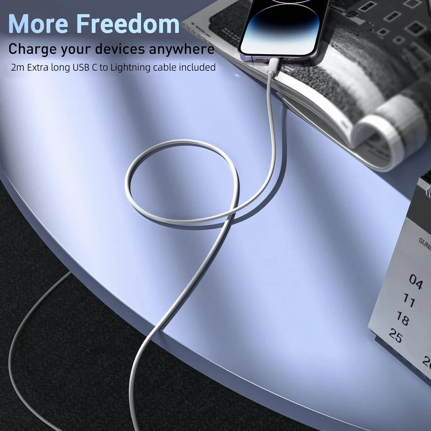 MFi Certyfikowana Ładowarka 20 W USB C na Lightning 2 M do iPhone'a Szybka Ładowarka