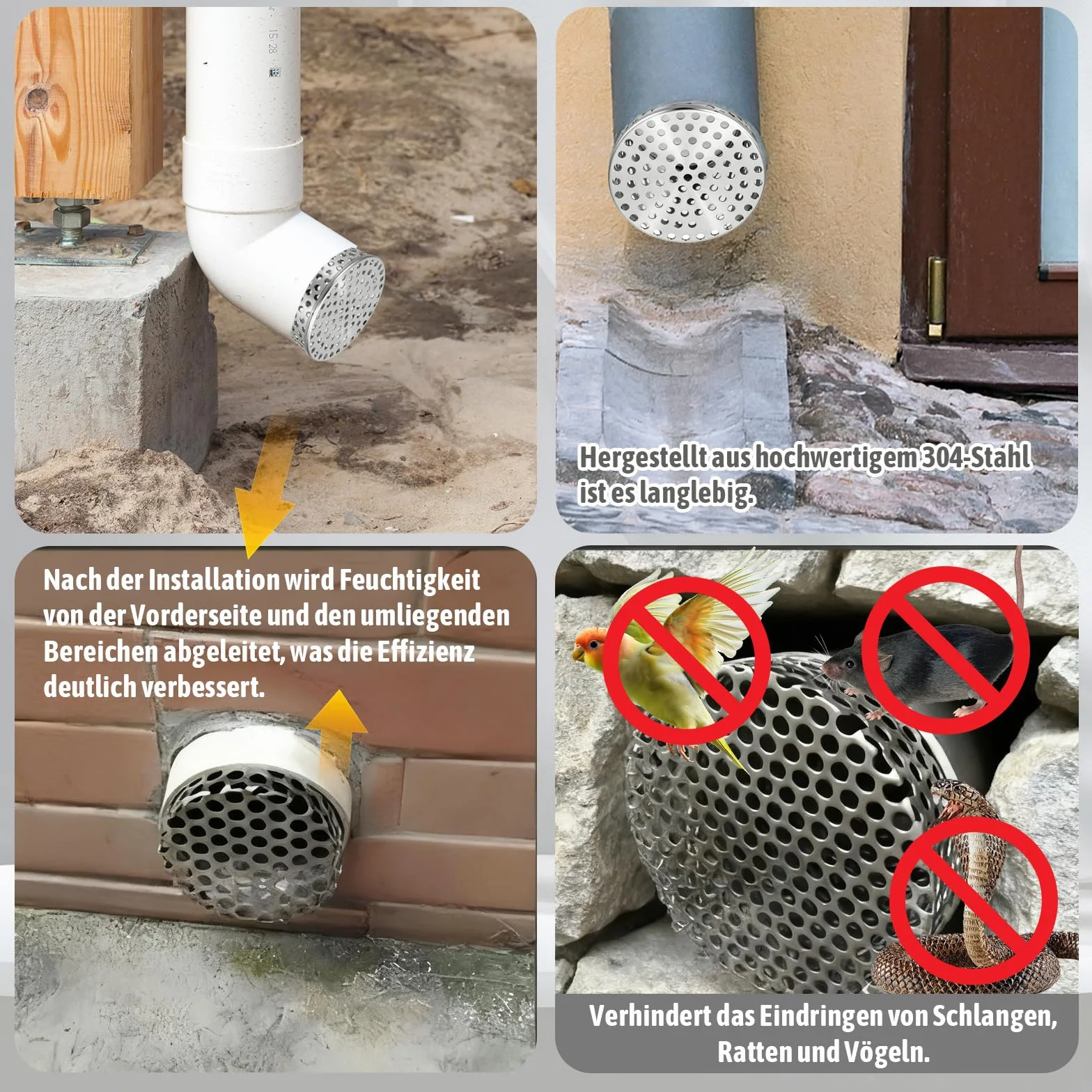 Rynny dachowe, ochrona przed liśćmi ze stali nierdzewnej, kratka na rynny deszczowe, ochrona rur spustowych, ochrona przed liśćmi do rynien dachowych i rur odpływowych, nierdzewna i trwała (rozmiar