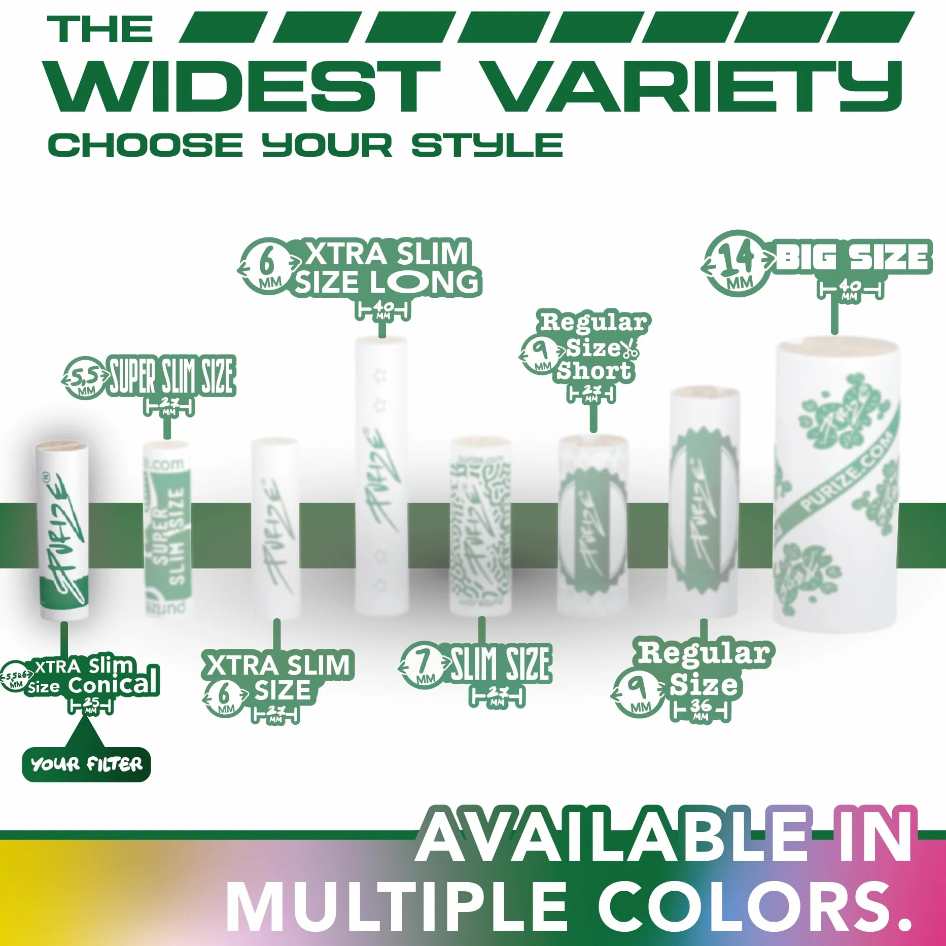 PURIZE® Filtr z węglem aktywnym Conical XTRA Slim Size (szkło 42)
