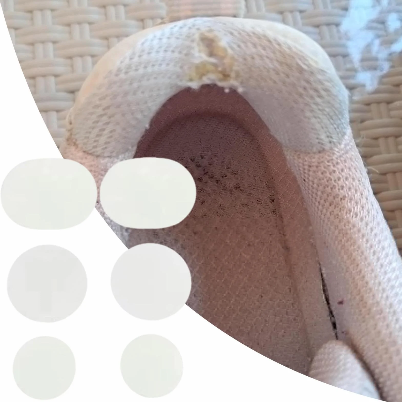 Łatki naprawcze do butów, 6 sztuk, naklejki zapobiegające powstawaniu miejsc u stóp, samoprzylepne naprawy pięt, oddychające łatki na buty do biegania, butów do tańca, butów roboczych, ubrań