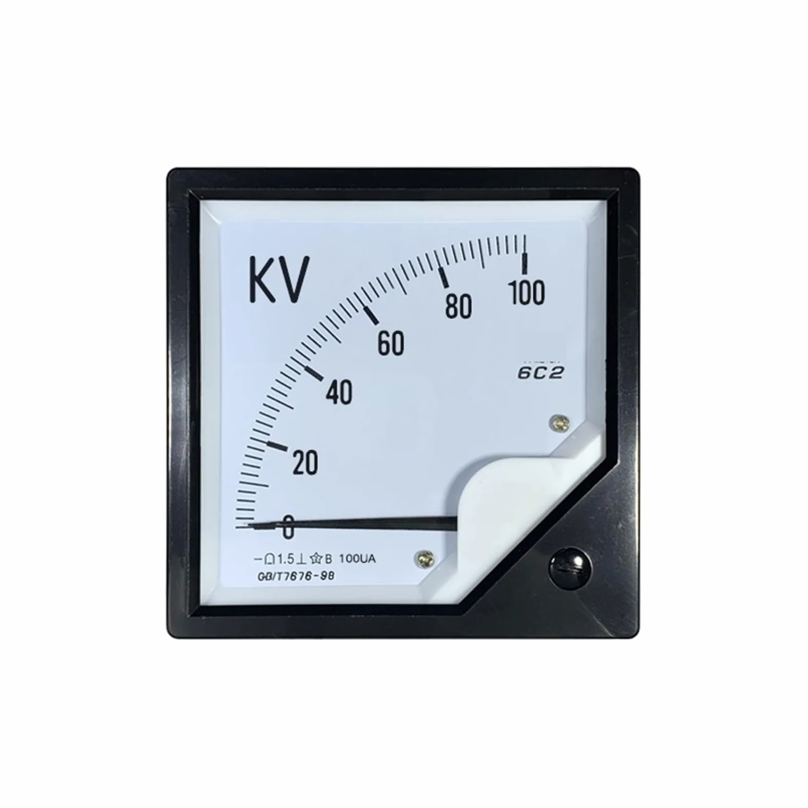 Woltomierz wysokiego napięcia DC 80KV 100uA 6c2 DC Musi być wyposażony w rezystancję wysokiego napięcia i wskaźnik V 1 szt