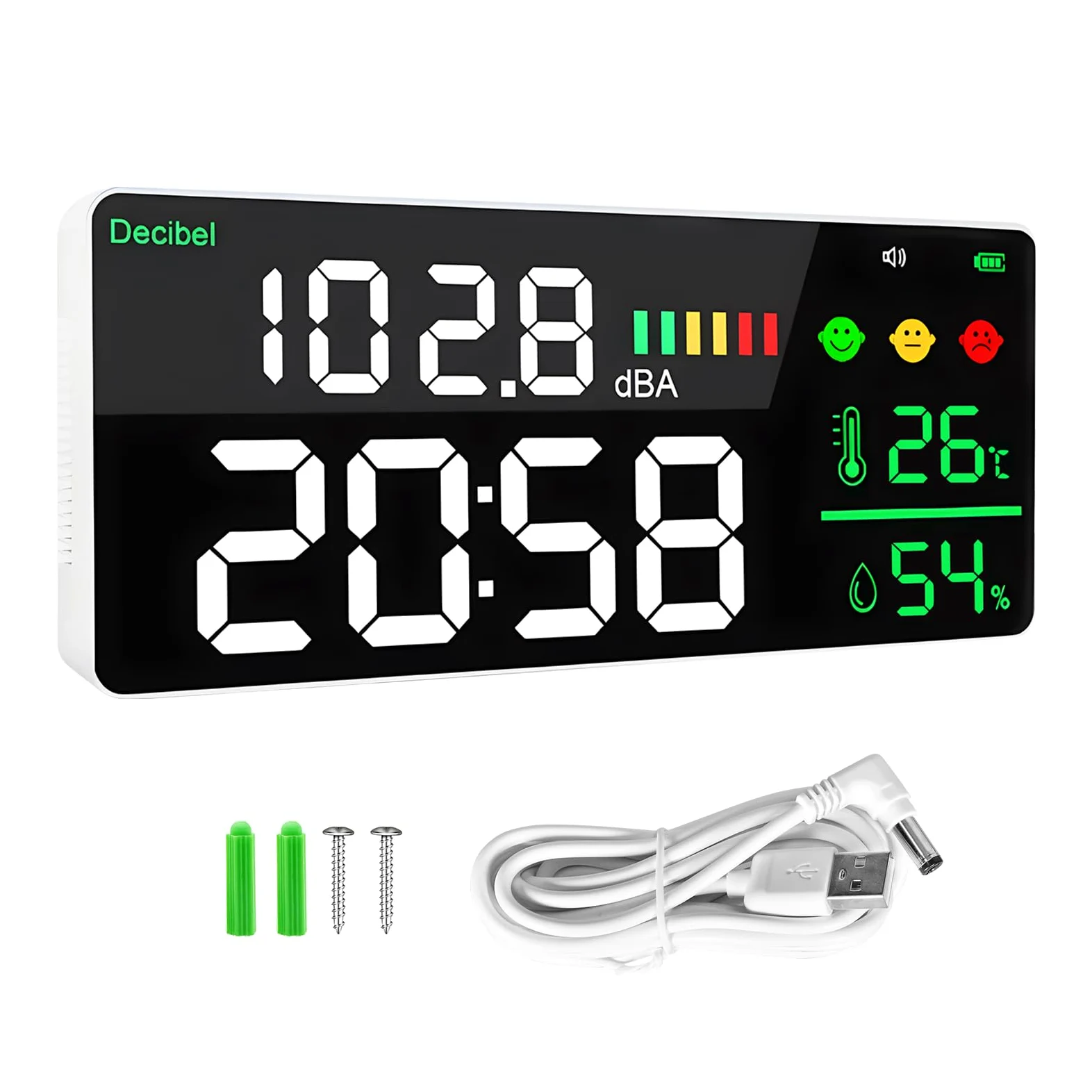 GCEU-T4-DM165A-C Miernik hałasu Cyfrowy miernik dźwięku decybeli miernik temperatury ℃ poziom hałasu