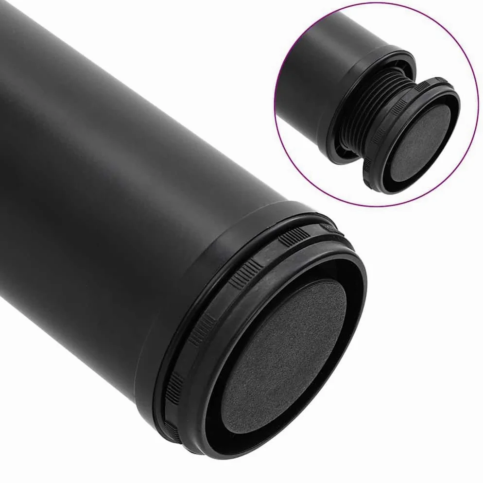 Zestaw 4 czarnych nóg stołowych o regulowanej wysokości 710 mm ze stabilnymi żelaznymi rurami, regulowanymi nóżkami śrubowymi do stołów, biur, powierzchni roboczych, trwałe akcesoria meblowe