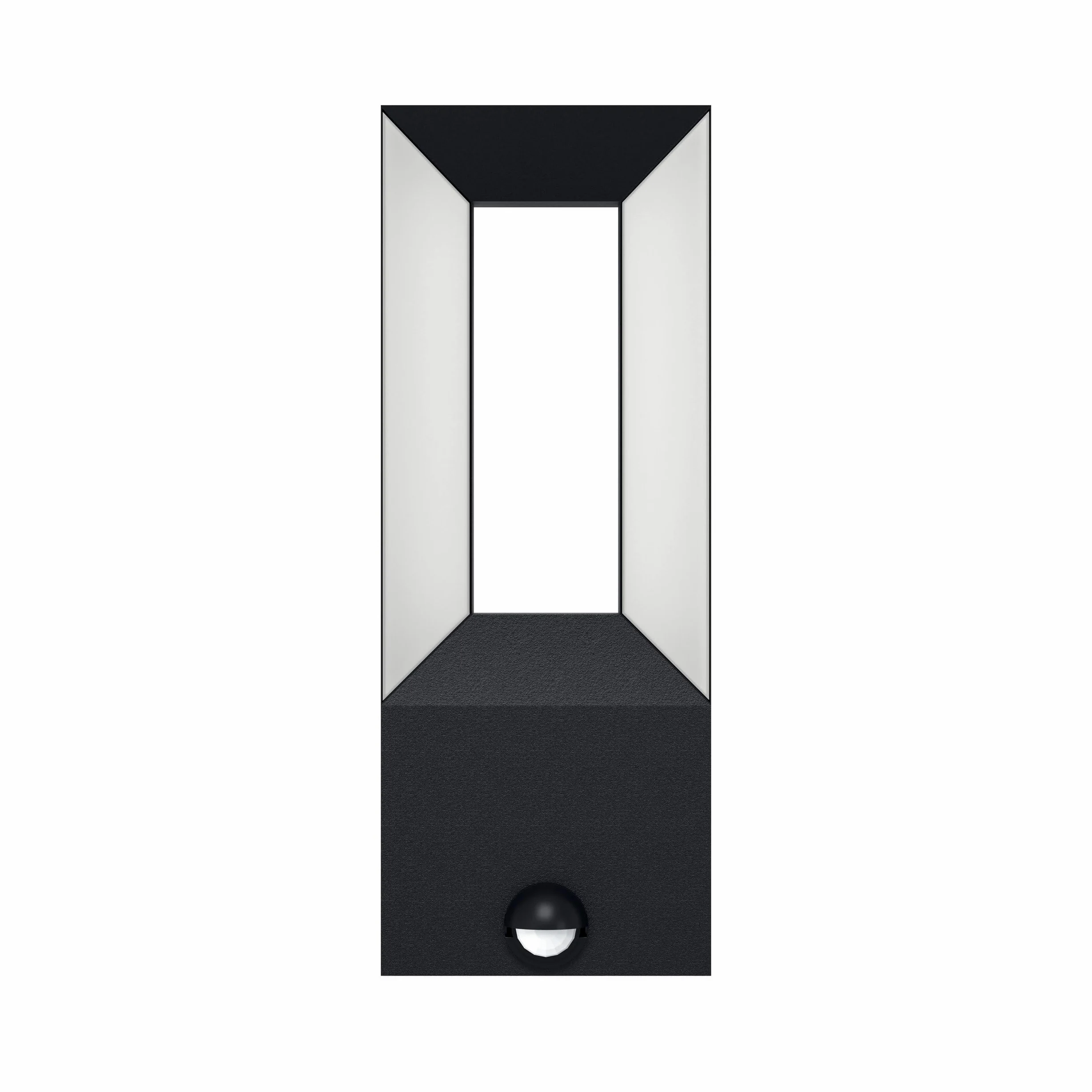 EGLO Lampa zewnętrzna ścienna LED Riforano z czujnikiem ruchu | czujnik zmierzchowy, odlewu aluminiowego w kolorze czarnym i tworzywa sztucznego w kolorze białym, ciepłej bieli, IP44