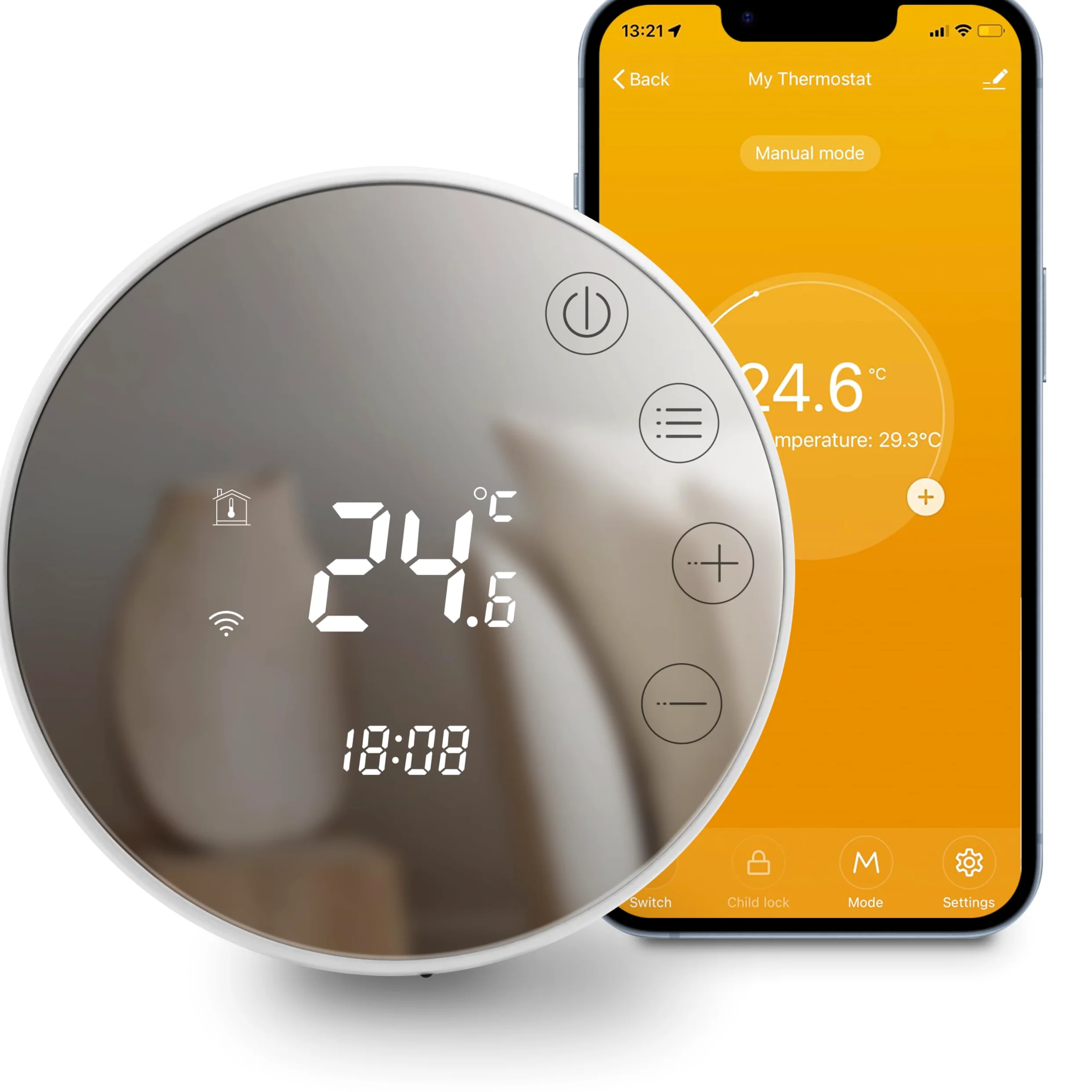 Beok termostat Wi-Fi do kotła gazowego inteligentne bezprzewodowe termostaty pokojowe ścienny cyfrowy termostat centralny regulator ogrzewania kompatybilny z aplikacją Tuya, Alexa, Google Home 3A