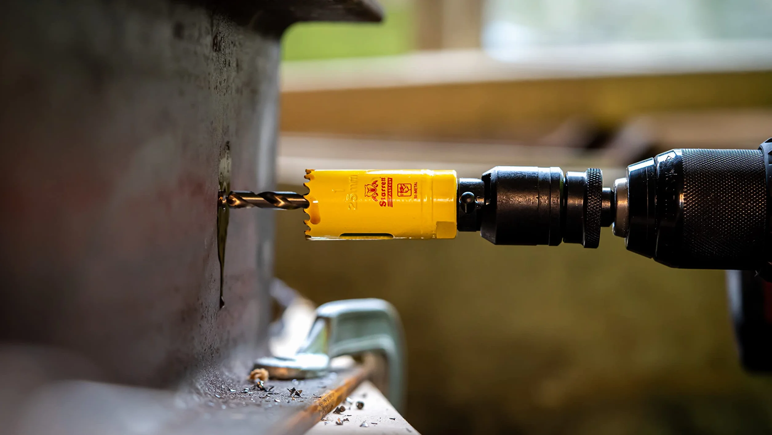 Starrett Bi-metalowy zestaw do otwornic - 7-częściowy KFC07021 szybki zestaw do cięcia hydraulicznego z zestawem altan, kompatybilny z Bosch Dewalt Hitachi Festool Milwaukee
