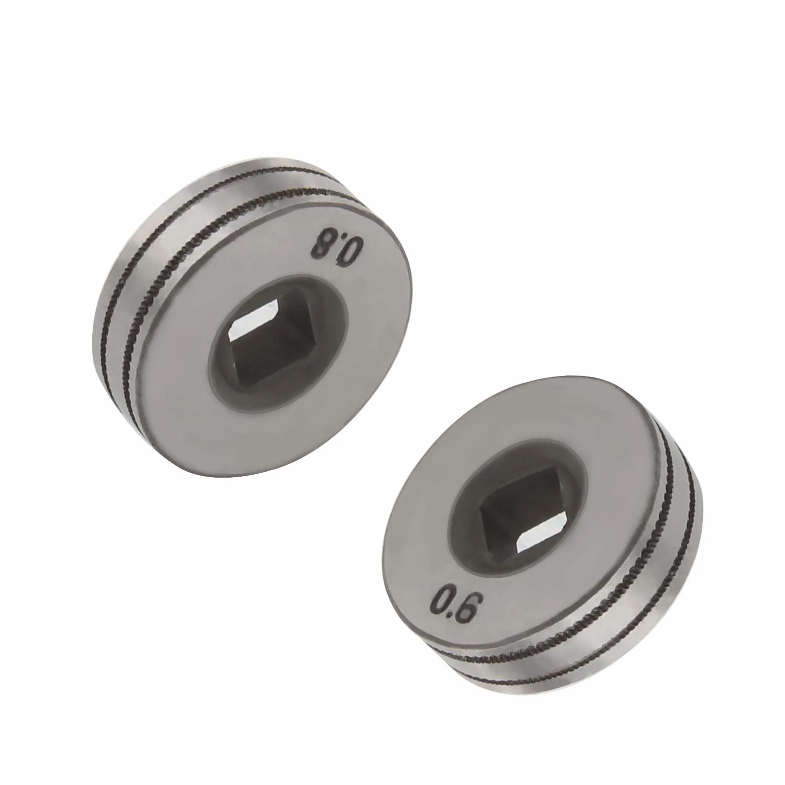 2 szt. 0,6/0,8 mm Rolki napędowe podajnika drutu Rolki kółka radełkowane rowki 25 mm średnicy pasujące do SSJ16 Podajnik drutu MIG MAG części sprzętu spawaczy