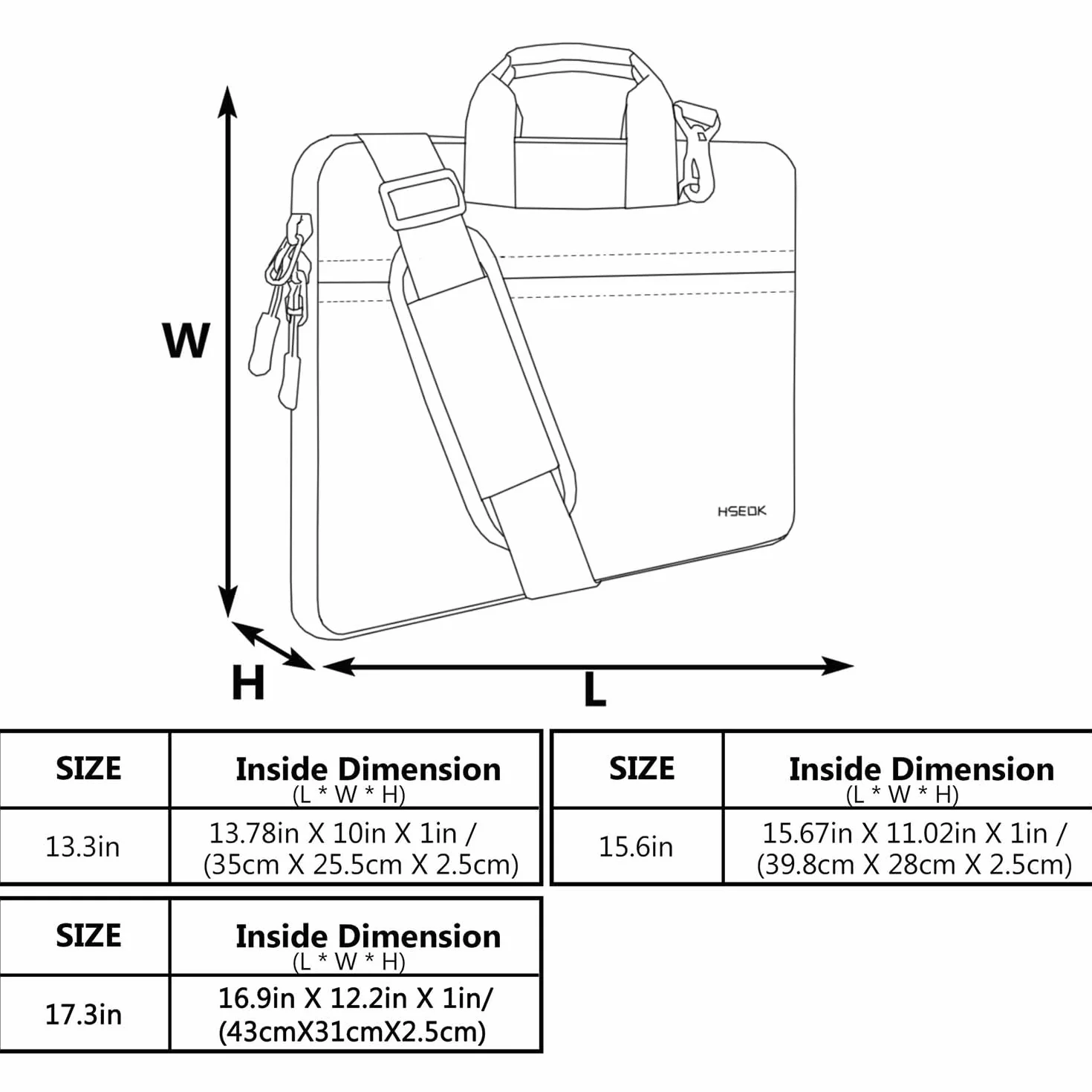 HSEOK 15"-15.6"-16" Torba na ramię na laptopa etui ohronne z paskiem, wodoszczelna torba na laptopa do 15"-16" MacBook Acer HP Dell Lenovo Asus Huawei Mi Samsung,Czarny&Czerwona krawędź