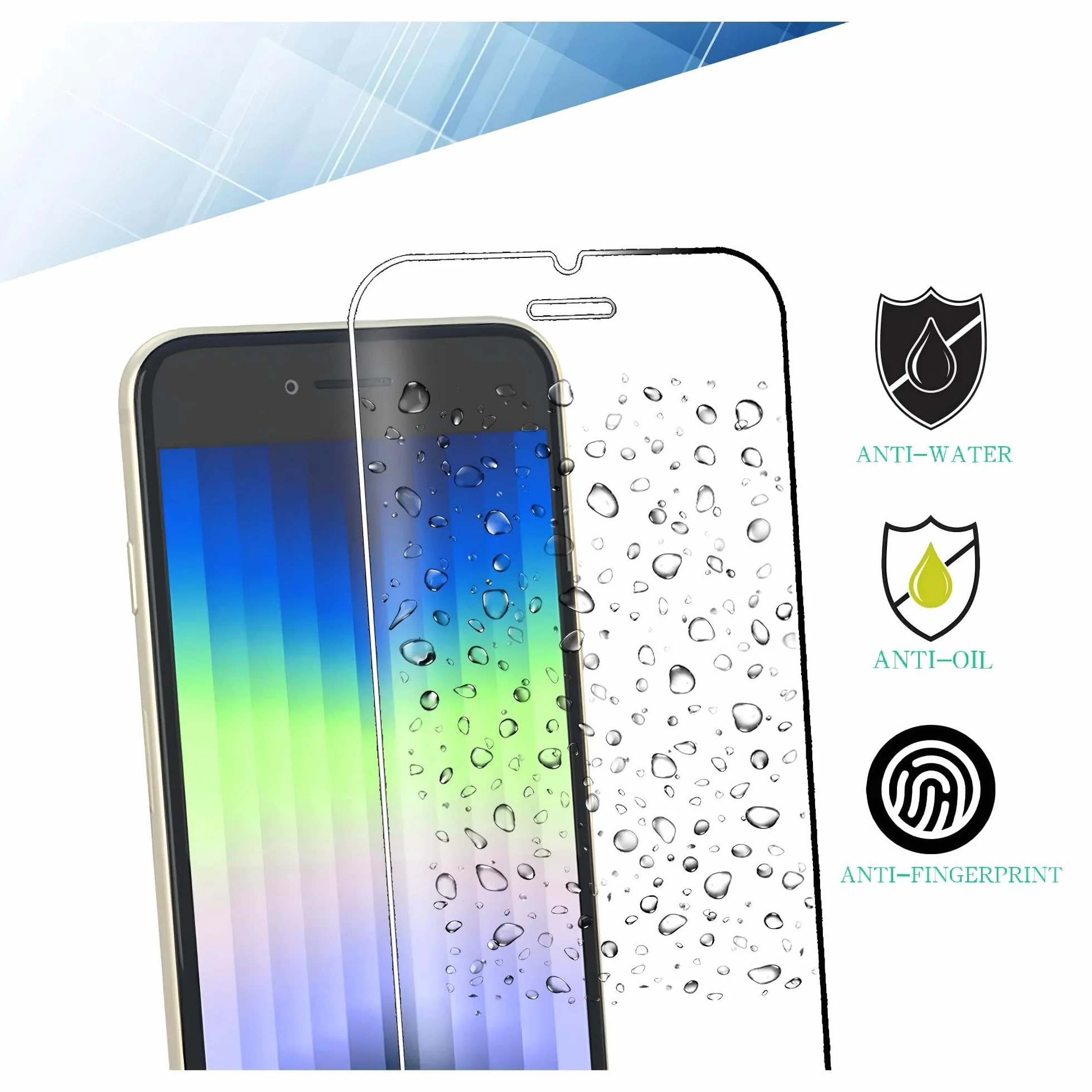 Szkło hartowane pancerne do iPhone SE3 2022 SE2 2020 8 7 6S 6 3 sztuki