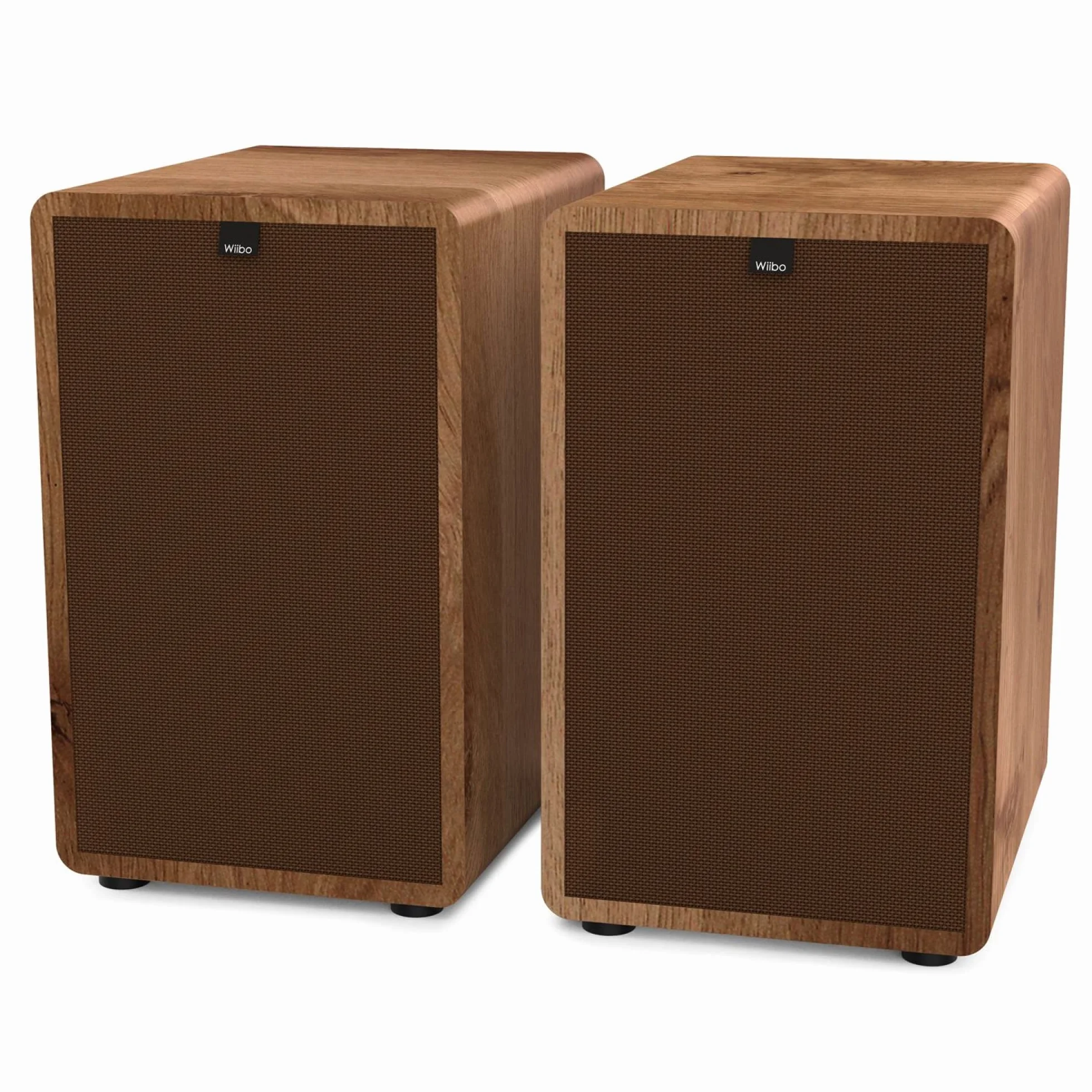 Wiibo Vintage 6 Nogal Altavoces Estantería 3 Vías 100 W Pareja
