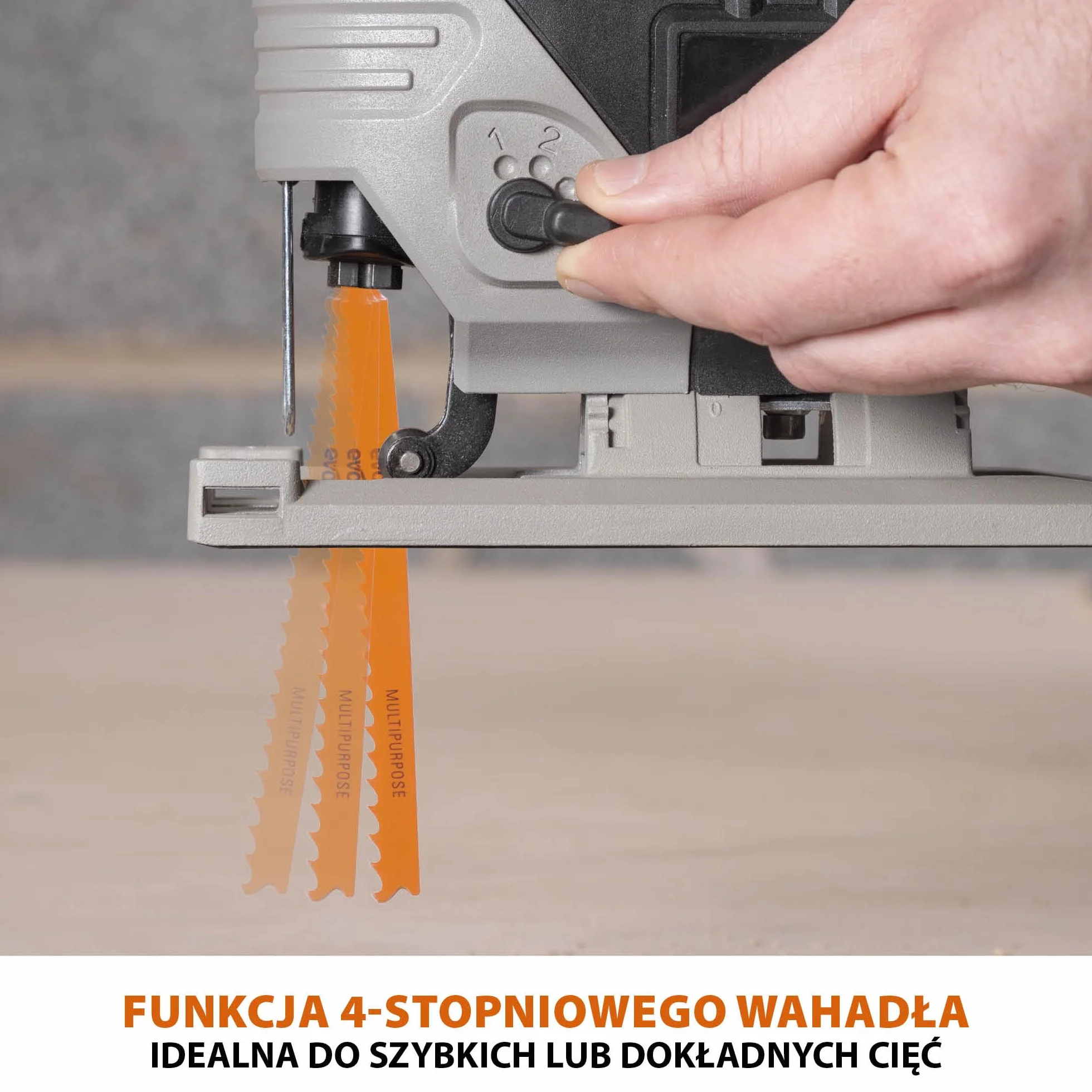 Evolution Power Tools Bezprzewodowa wyrzynarka R90JGS-Li z 5 tarczami