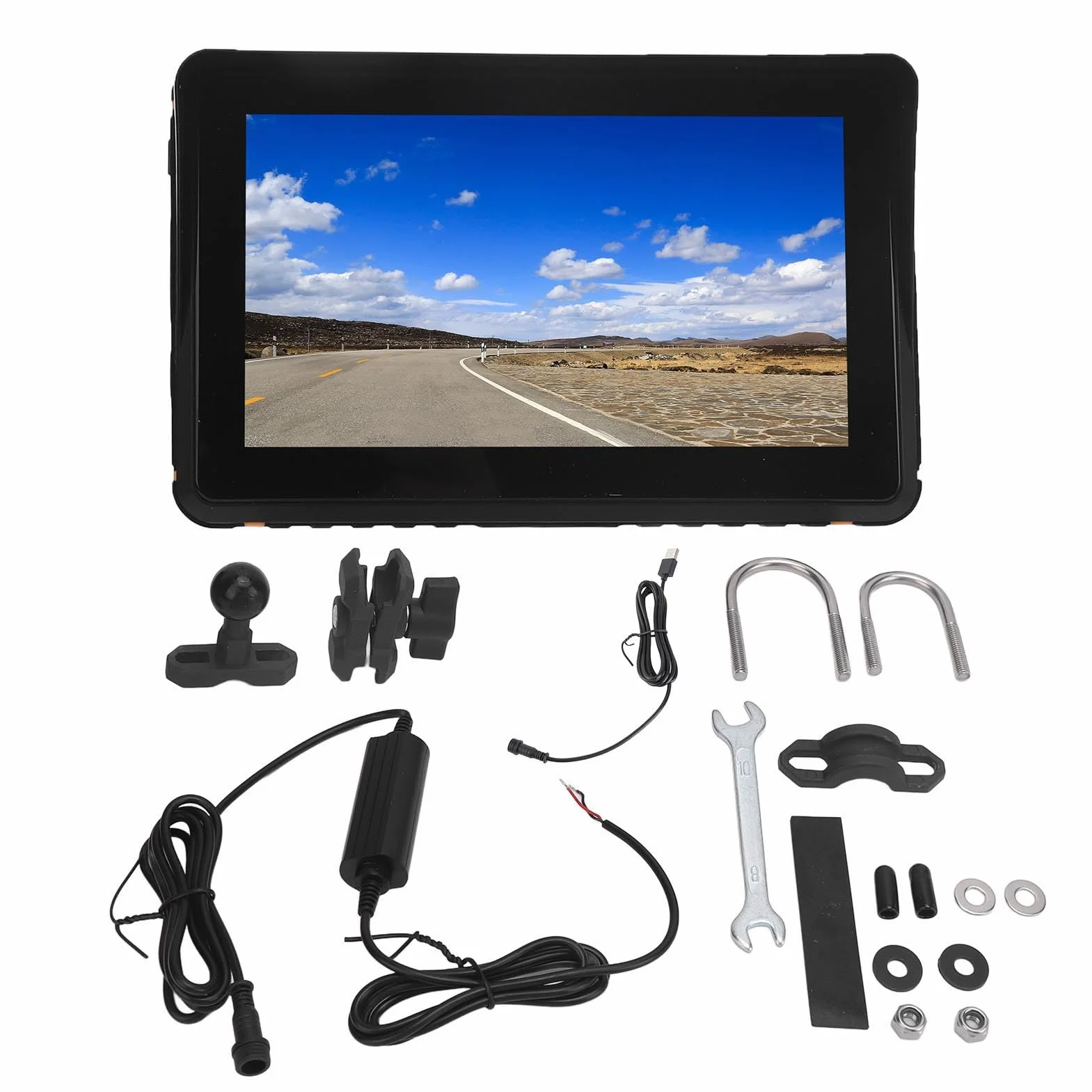 7-calowy Ekran CarPlay do Motocykla, Wodoodporny IPX7, GPS WiFi, Obsługuje Android Auto