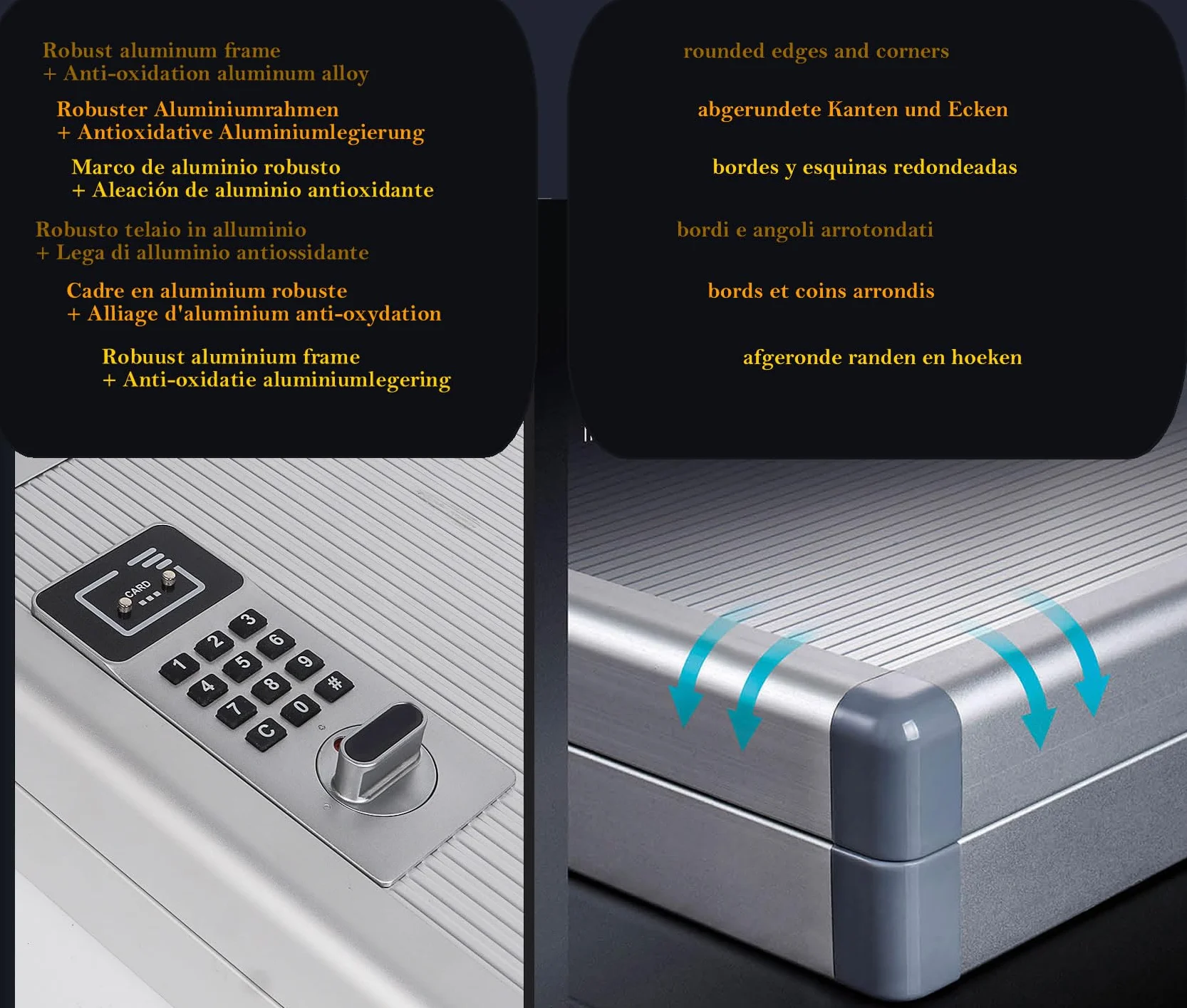 TUKA-i-AKUT TKD8651-48 Szafka na Klucze 48 Haczyków Zamek Elektroniczny Metalowa Skrzynka Montaż na Ścianie