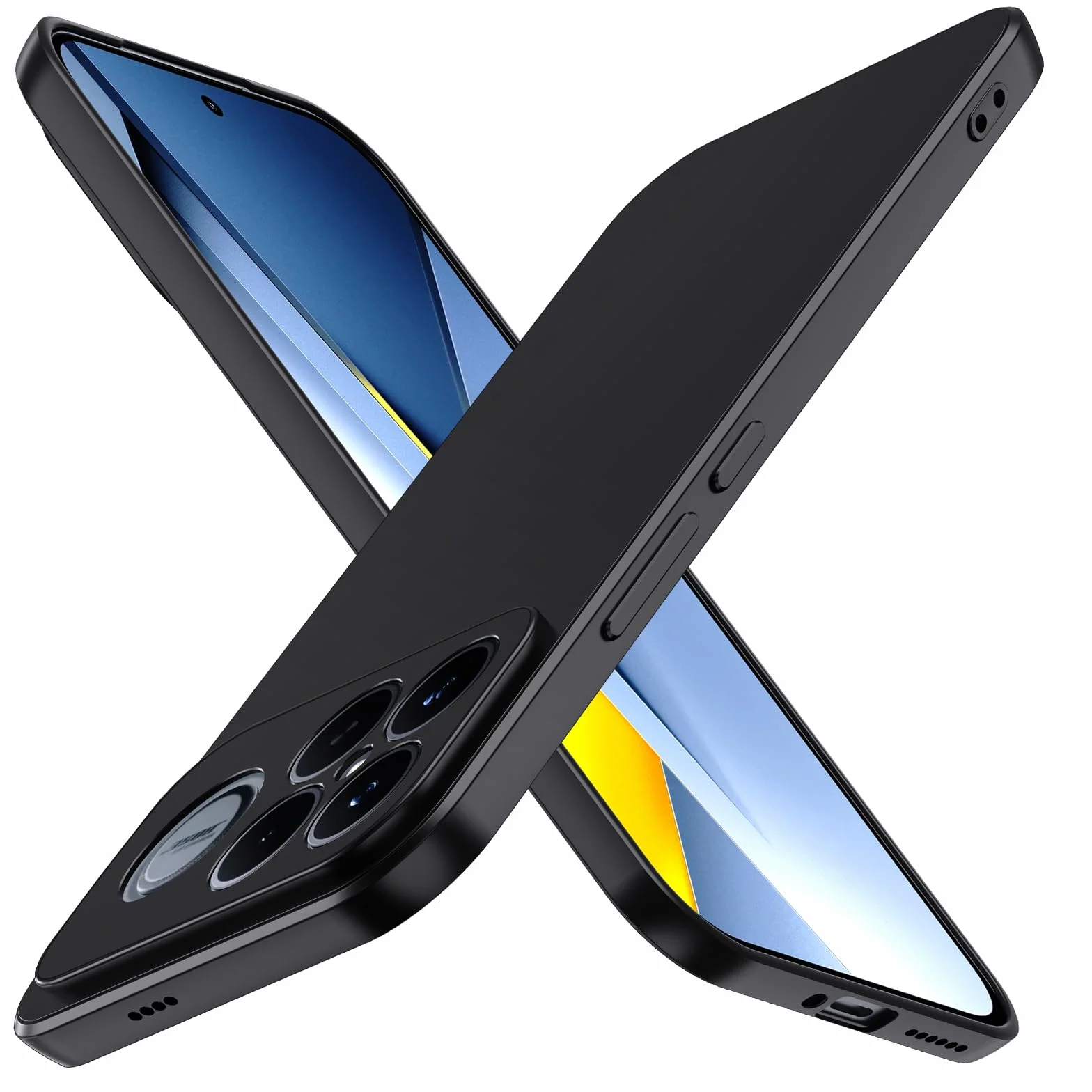 ivoler Matowa czarna obudowa do Xiaomi Poco F8 Ultra 5G, ultracienka silikonowa, odporna na wstrząsy, TPU