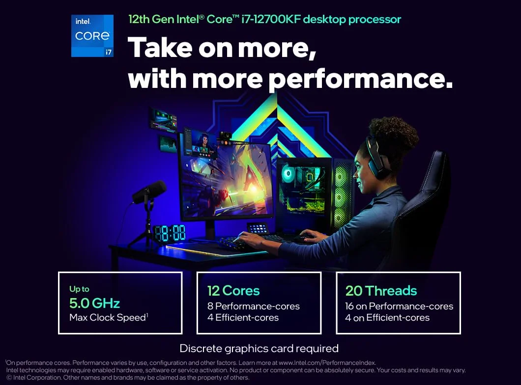 Intel Core i7-12700KF LGA1700 Box 12-Core 20-Thread 25M Cache CPU