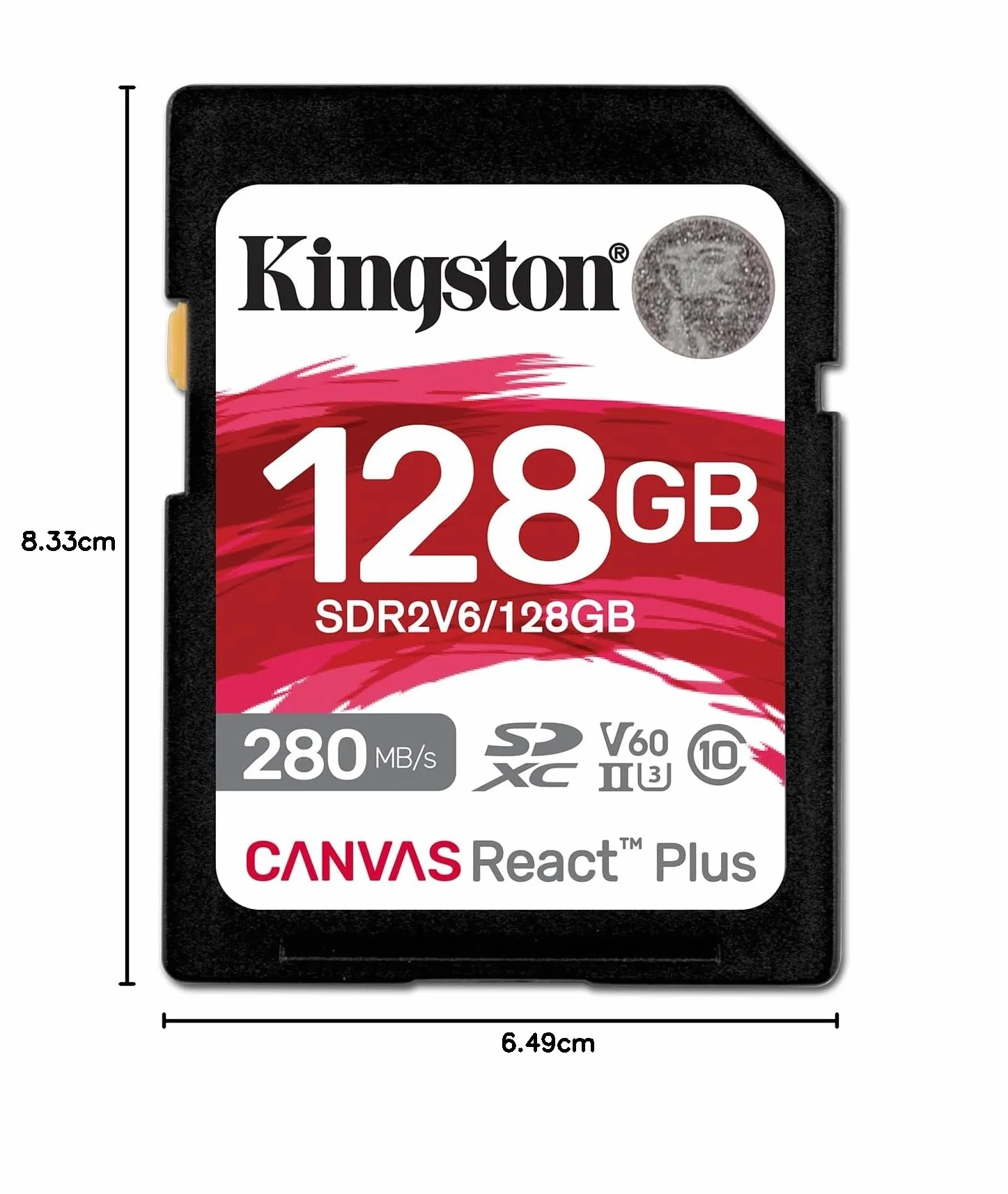 Kingston Canvas React Plus V60 SD 128 GB SDXC UHS-II karta pamięci 280R/100W U3 V60