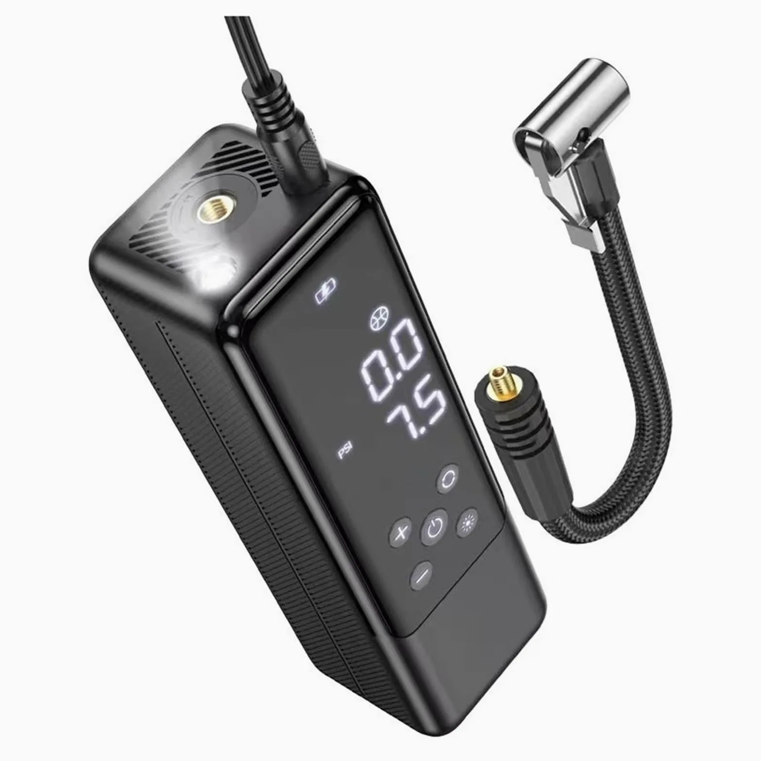 Pompka Do Opon Przewodowa Sprężarka Powietrza Bez Akumulatora 150PSI Przenośna Pompka Do Opon Samochodowych 45L/min Inflator Kół Samochodowych Cyfrowa Pompa Powietrza Do Samochodu
