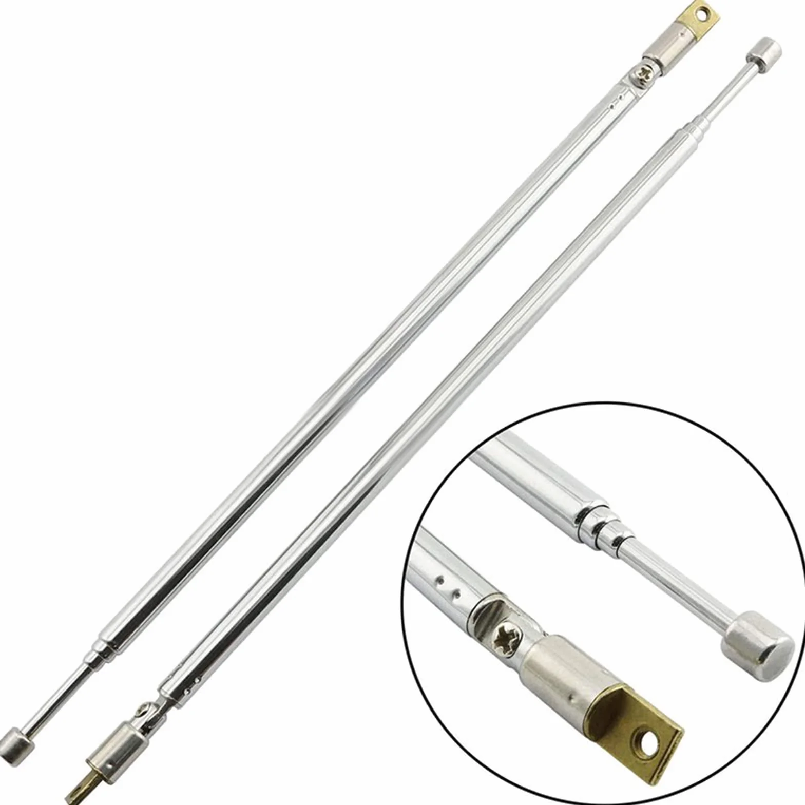 WANGCL Antena teleskopowa FM 61 cm 4 sekcje 360° 5 sztuk