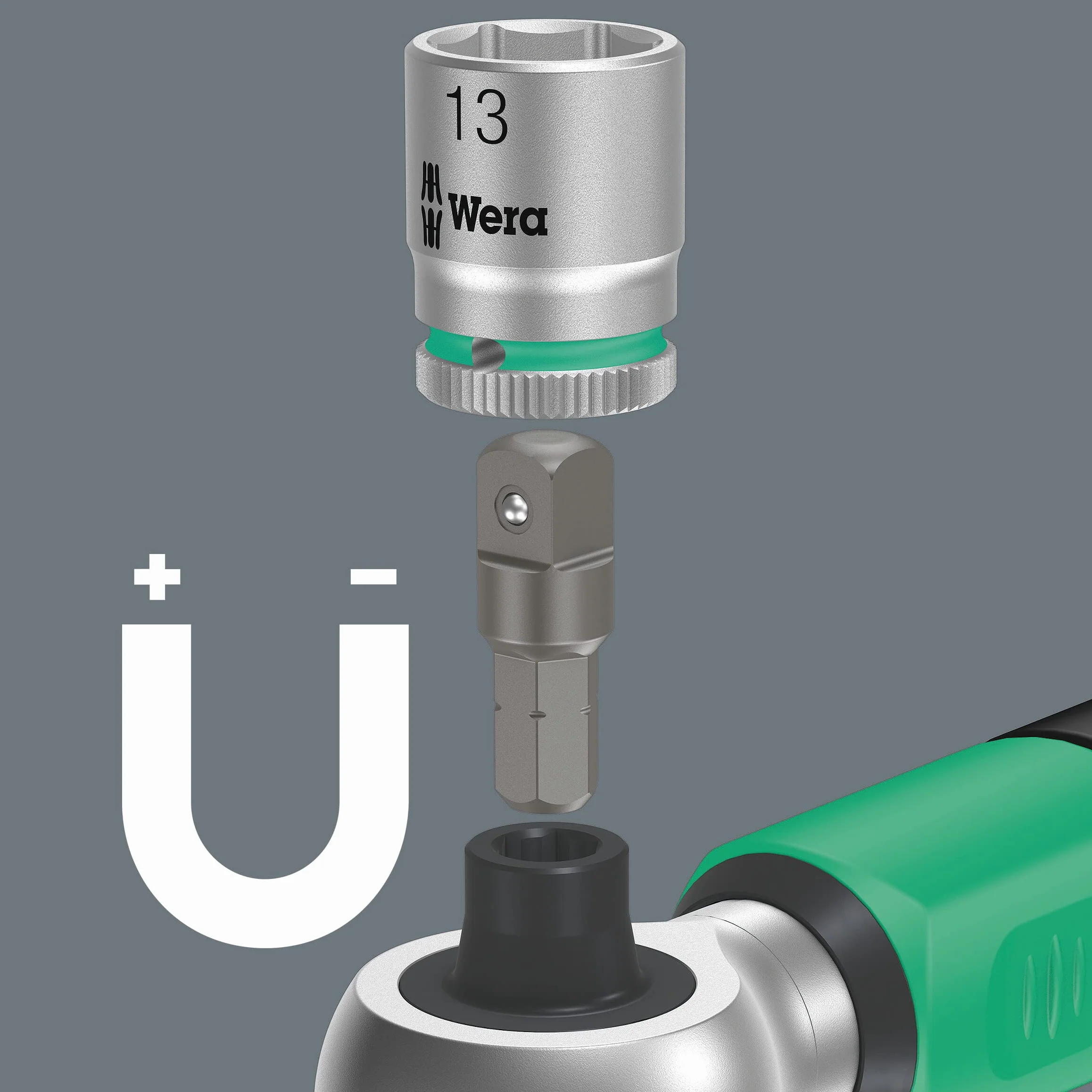 Klucz dynamometryczny Safe-Torque A2 2-12Nm z uchwytem do bitów 1/4" z gniazdem zabierakowym sześciokątnym Wera