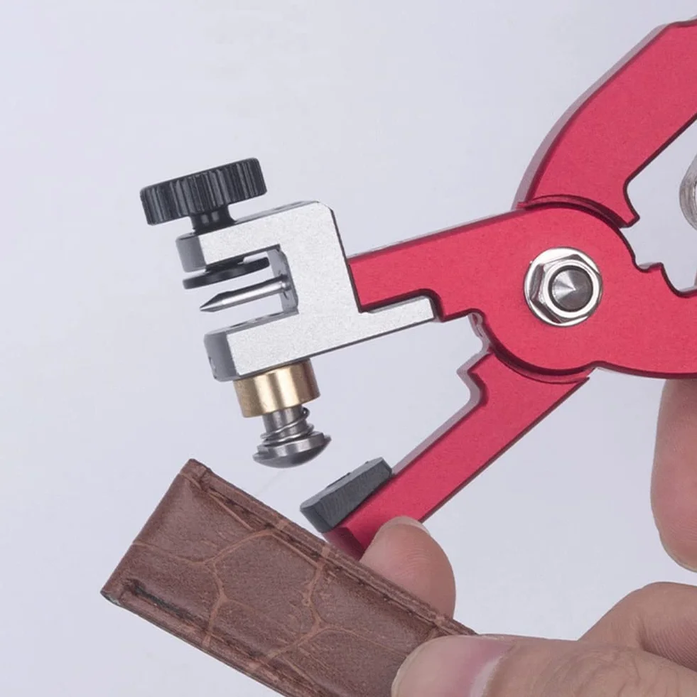 Dellx Watch Bracelet Cutting Plier for Straps to Fix Catches Spring Bar Hand Tool Pliers Red Straight