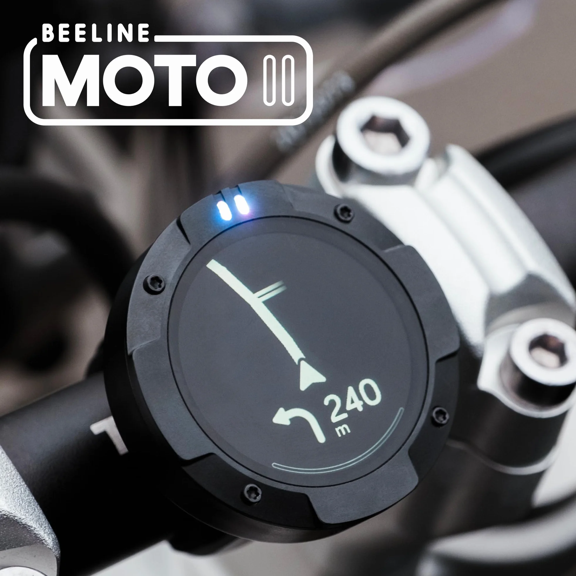 Beeline Moto II urz?dzenie nawigacyjne do motocykli, globalna nawigacja, interfejs minimapy, czas pracy baterii 14 godzin, wodoodporno?? IP67, odporne na wstrz?sy, ?adowanie USB-C z uchwytem na pasek
