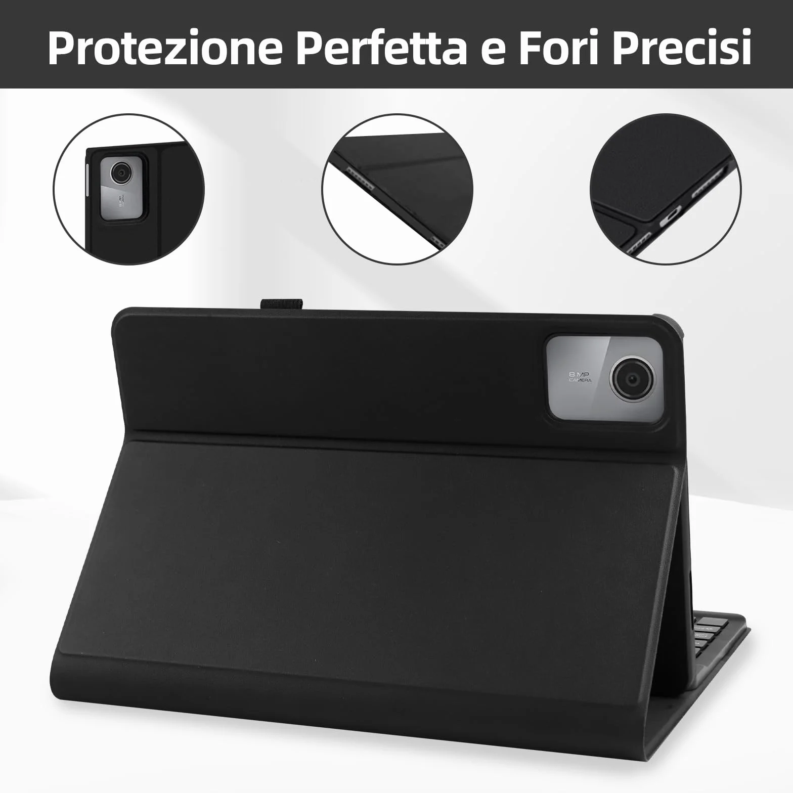Etui na klawiaturę Lenovo Tab M11 11" Bluetooth QWERTY Wymienna klawiatura etui ochronne czarne