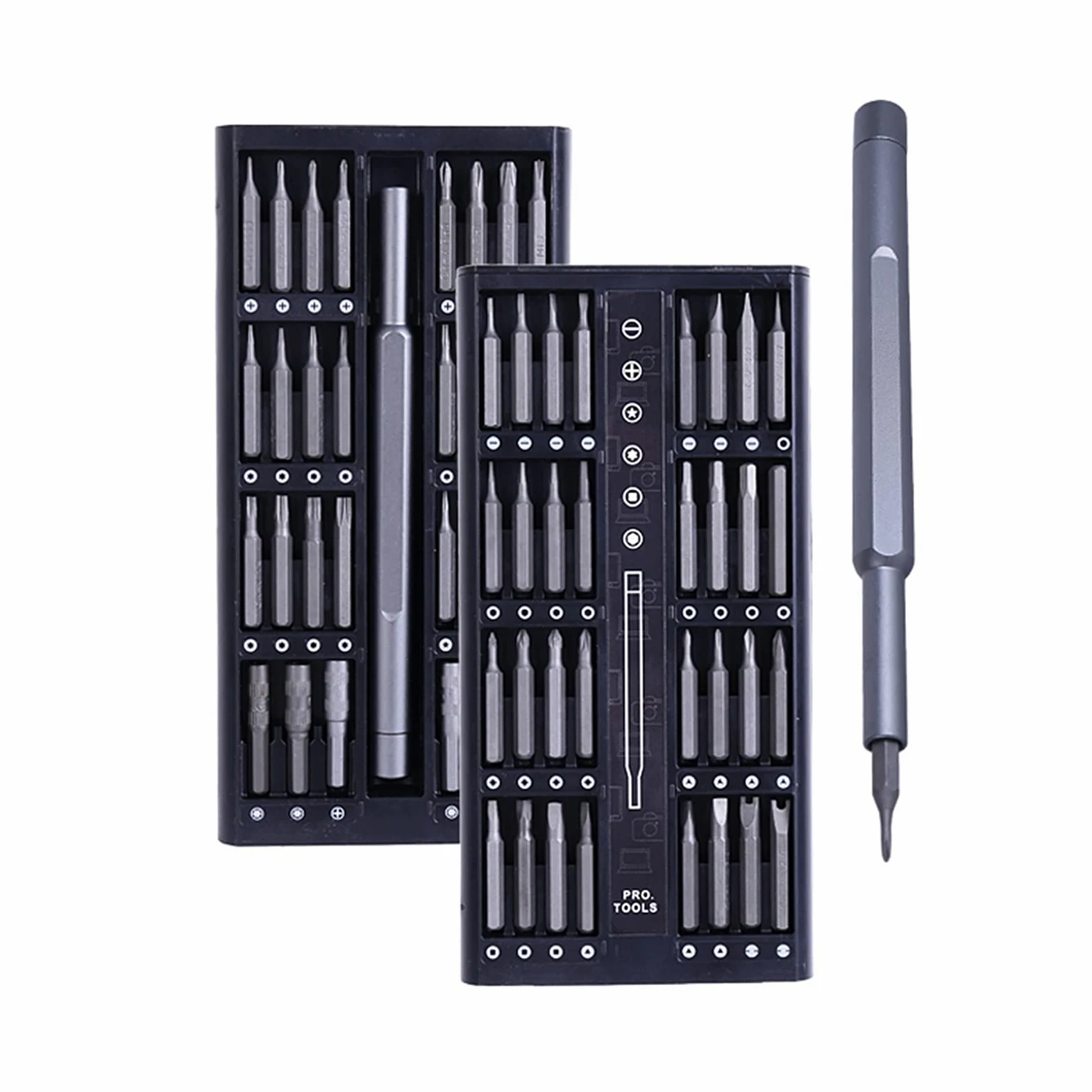 Zestaw śrubokręt 63 W 1 Precyzyjna śruba Sterownik Torx Bit Magnetyczny Hex Phillips Bits Telefon komórkowy Laptop Naprawa Narzędzia Zestaw 3 Kolory,Wszechstronność W Najlepszym Wydaniu(Wit)