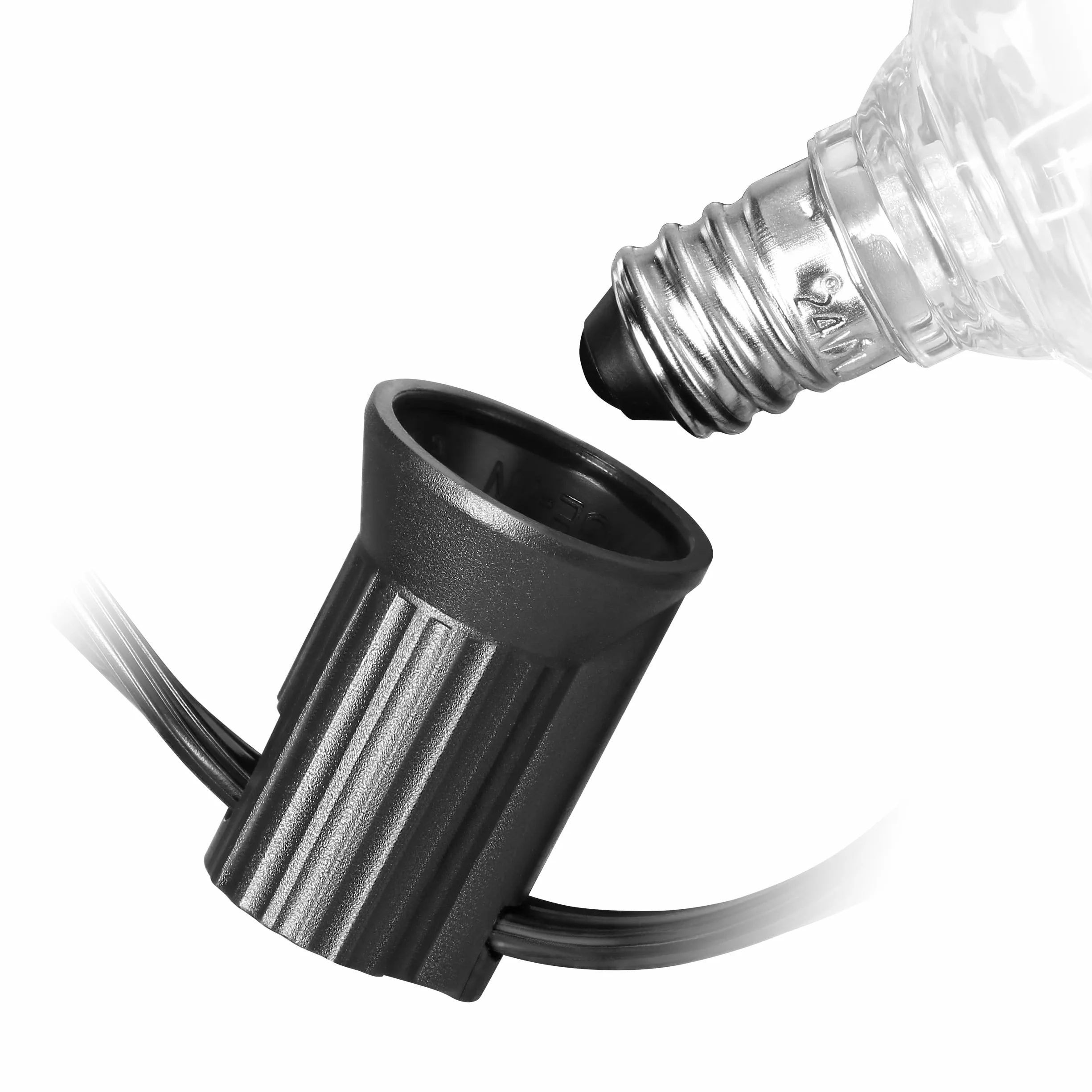 Girlanda Świetlna LED 15 Żarówek Łańcuch Świetlny 9 Trybów Świecenia Regulacja Jasności Plastikowe Wymienne Żarówki Lampki Ogrodowe do Altany Balkonu – IP44 (10 metrów)