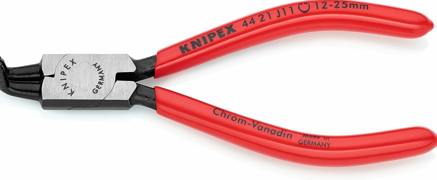 KNIPEX Szczypce do pierścieni osadczych sprężynujących do montażu pierścieni wewnętrznych w otworach z tworzywa, 44 21 J11