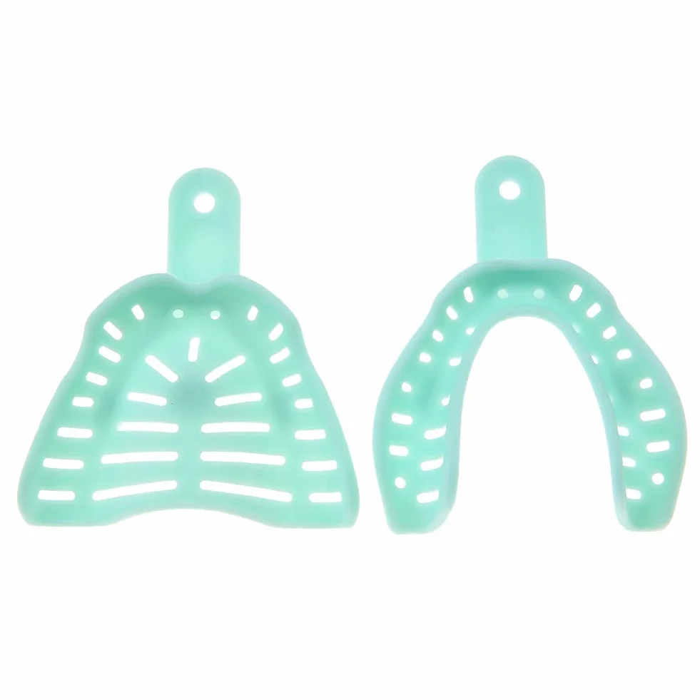 Łyżki wyciskowe Bissablaut Odontic, plastikowe uchwyty na zęby, 6 szt., łatwe do czyszczenia, przenośne, spełniające różne potrzeby, wygodne w użyciu