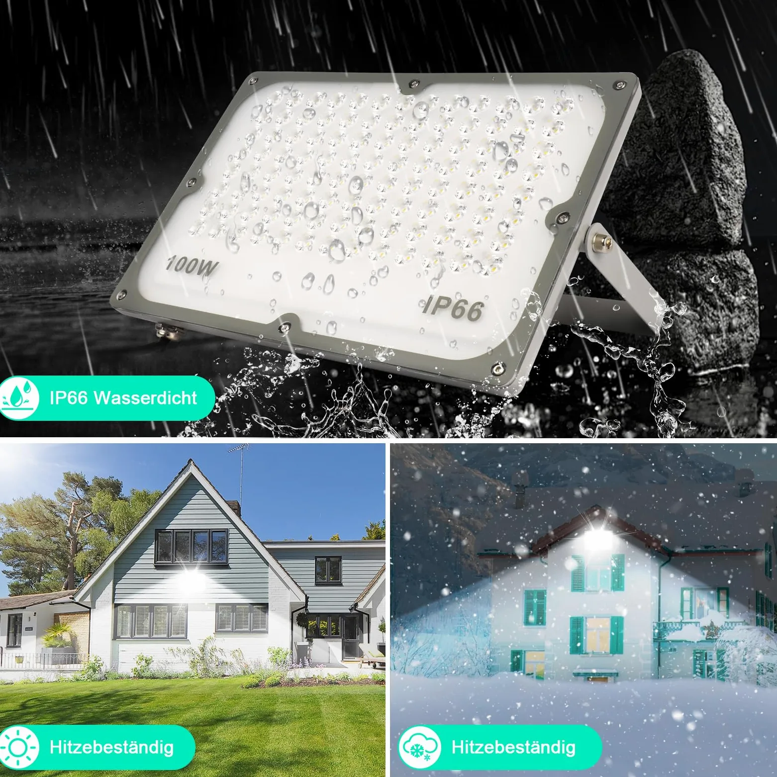 Reflektor LED 400 W, super jasne zimne białe światło bezpieczeństwa LED IP66 wodoodporne potężne światła LED Floodlight, zewnętrzne reflektory LED do domu, garażu, patio, tarasu, pola