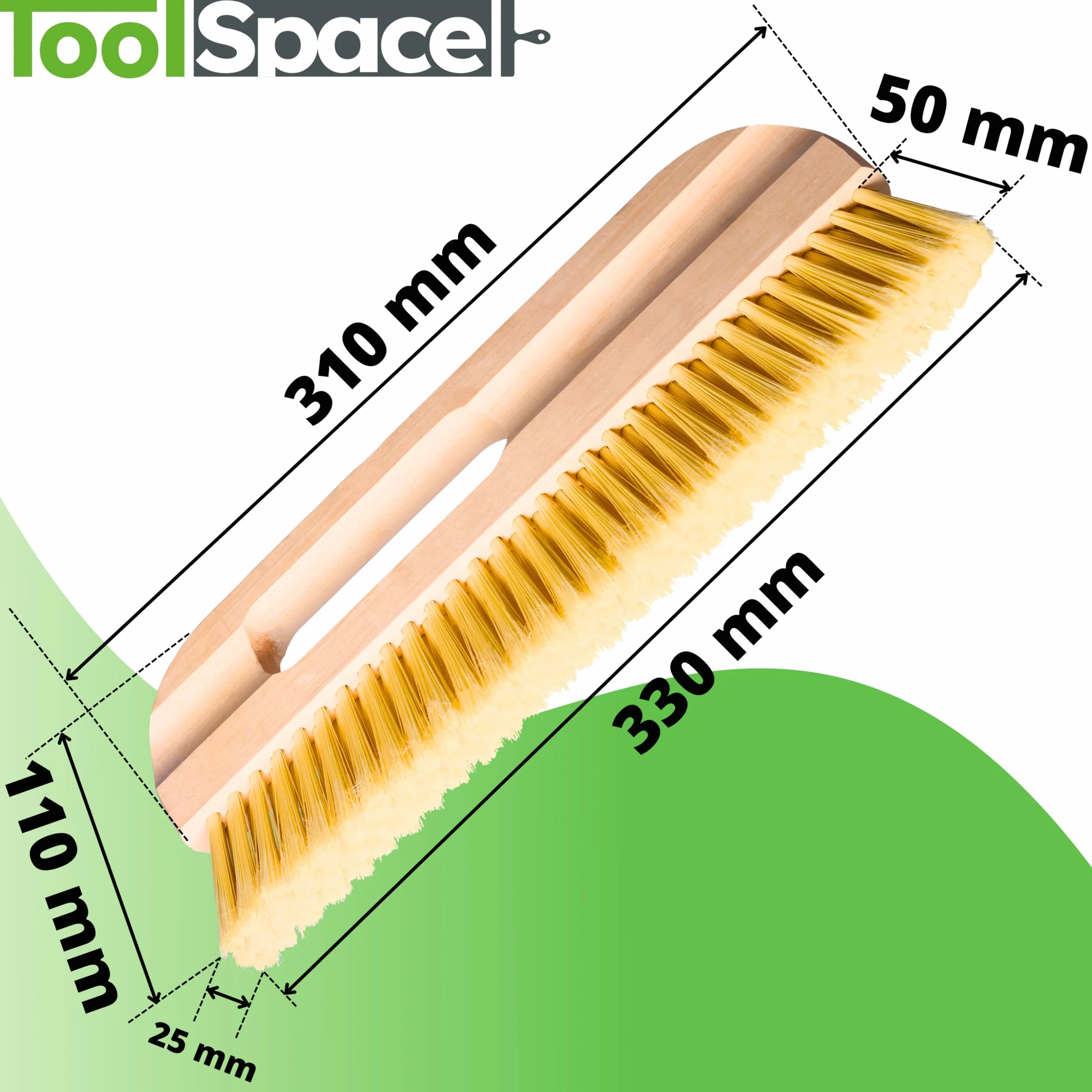 ToolSpace Szczotka do Tapetowania 30 cm Wąska – Szczotka do Wygładzania tapet – Drewniana Ergonomiczna Rączka – Narzędzie do tapet – Szczotka do kleju – Efektywne wygładzanie – Akcesorium do Renowacji