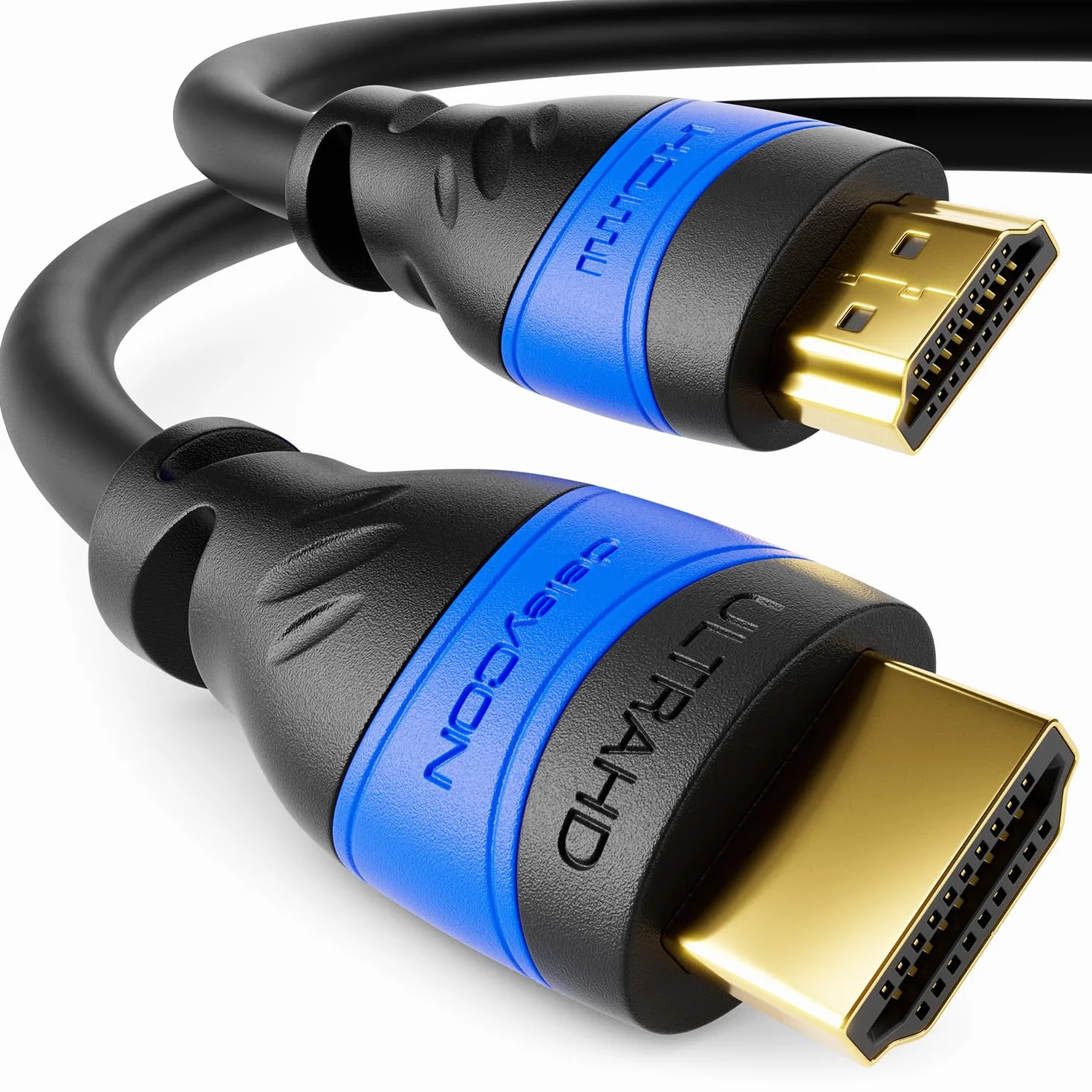 deleyCON 1,5m HDMI Kabel 2.0a/b High Speed z Ethernet UHD 4K 60Hz HDR HDCP 2.2 18Gbps Czarny