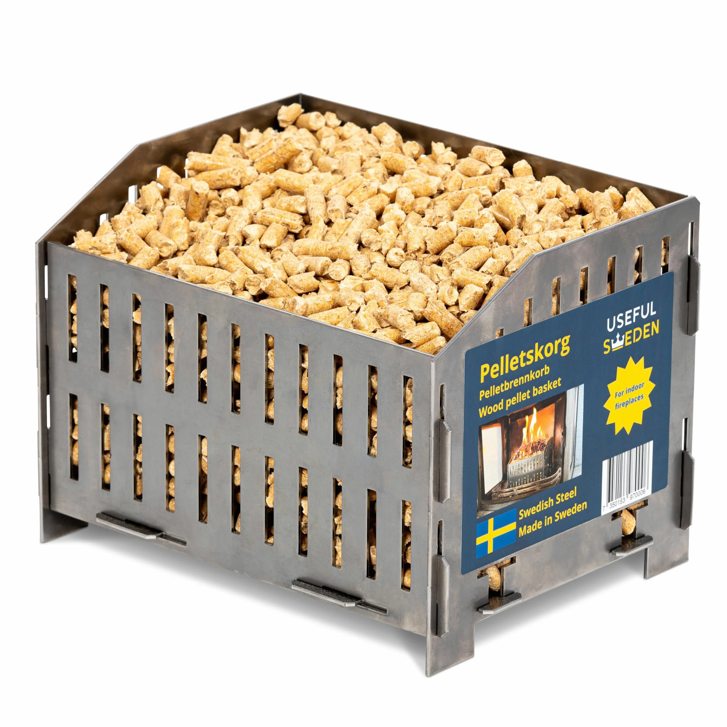 Palnik na pellet - Spalaj pellety drzewne w piecu na drewno lub otwartym kominku, szwedzka stal, 17,7 x 24,0 x 17,0 cm głębokość x szerokość x wysokość, 2kg, Kuchenka kempingowa