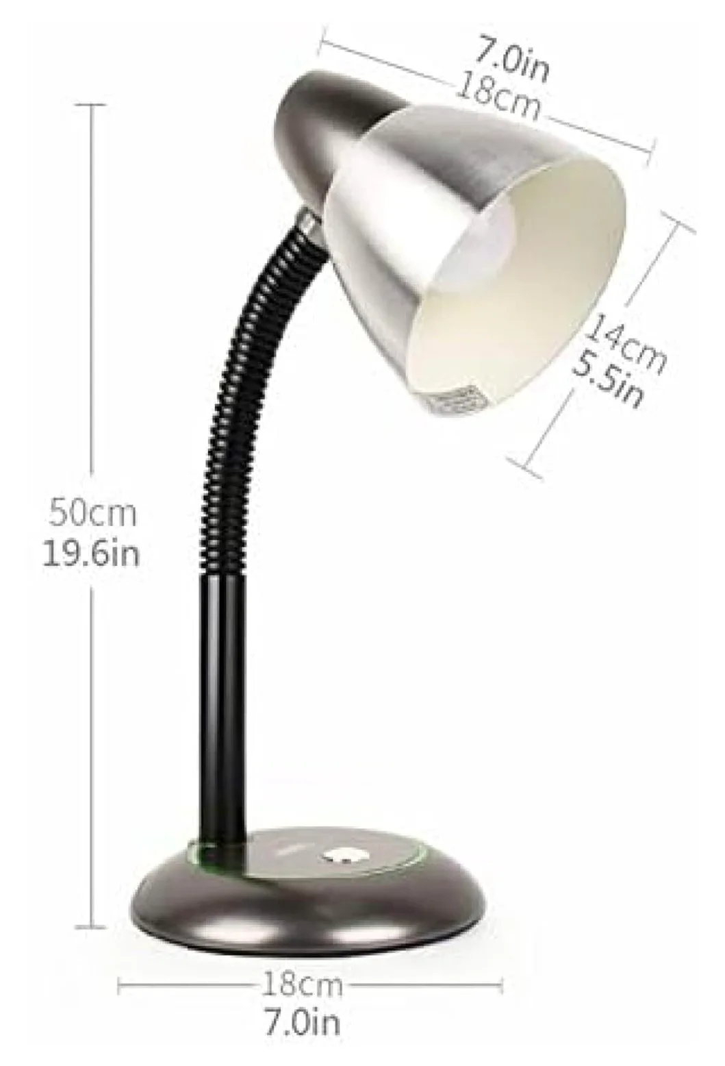Lampa biurkowa w stylu vintage z metalu z przyciskiem, światło chroniące oczy, lampka biurkowa do czytania, lampa biurkowa do dekoracji domu, biura, salonu, lampa stołowa
